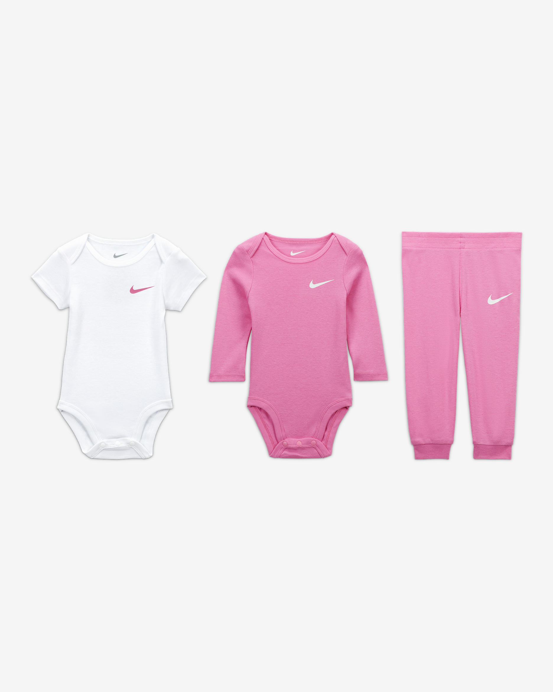 Nike Baby Essentials Baby (0-9M) 3-Piece Pants Set - Playful Pink