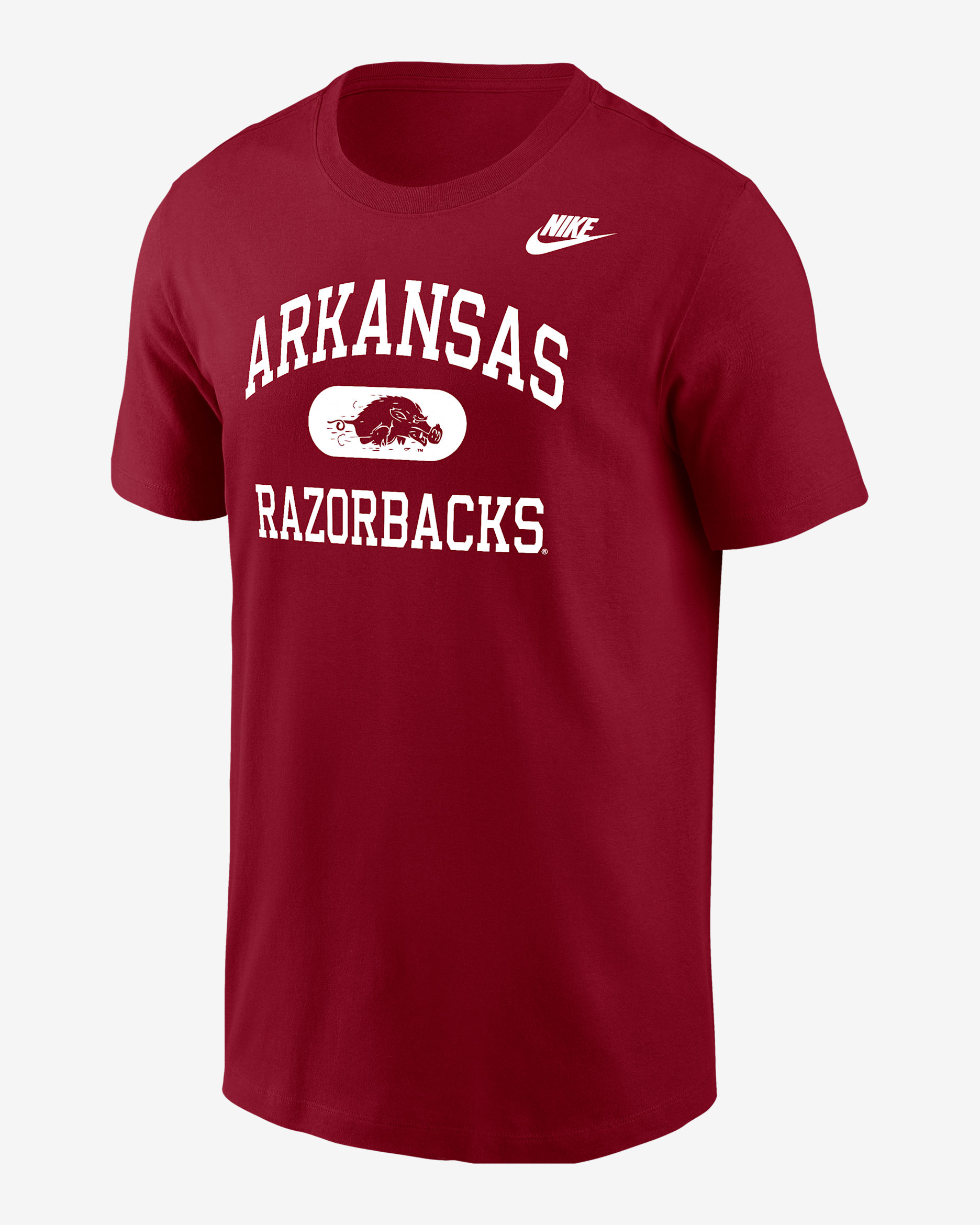 Playera universitaria Nike para hombre Arkansas Razorbacks - Carmesí team