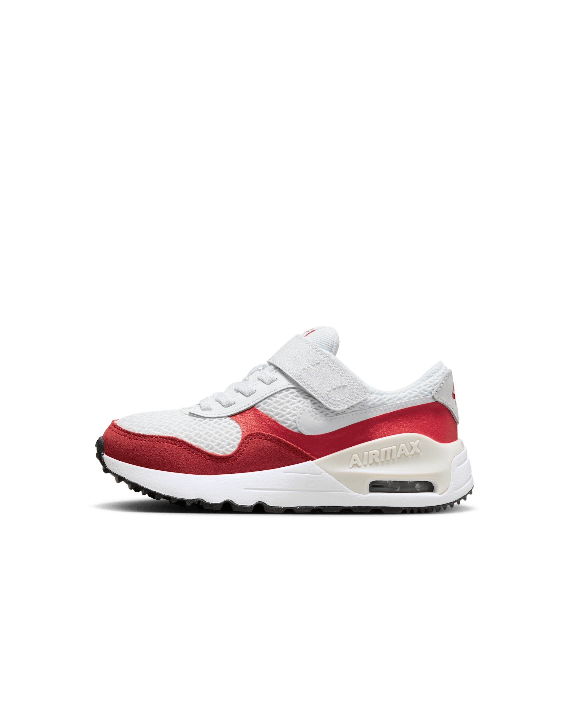 나이키 에어맥스 시스템 리틀키즈 신발 - 화이트/유니버시티 레드/포톤 더스트/화이트