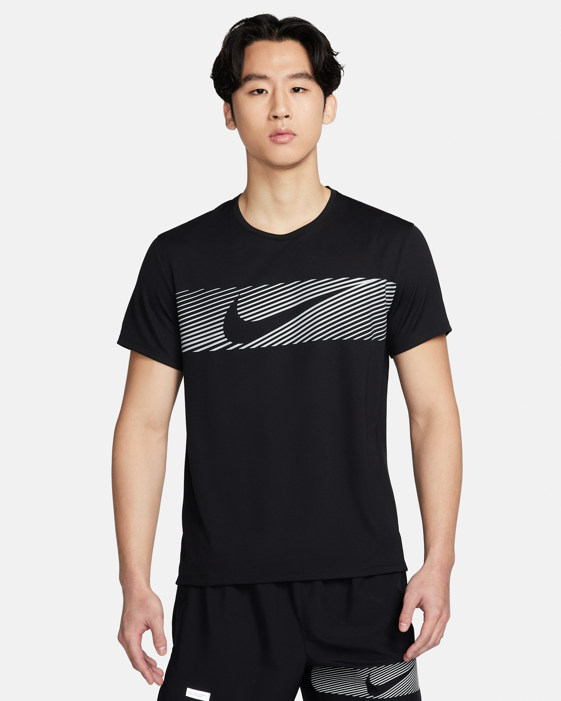 Nike Miler Flash Men's Dri-FIT UV Short-Sleeve Running Top - Black