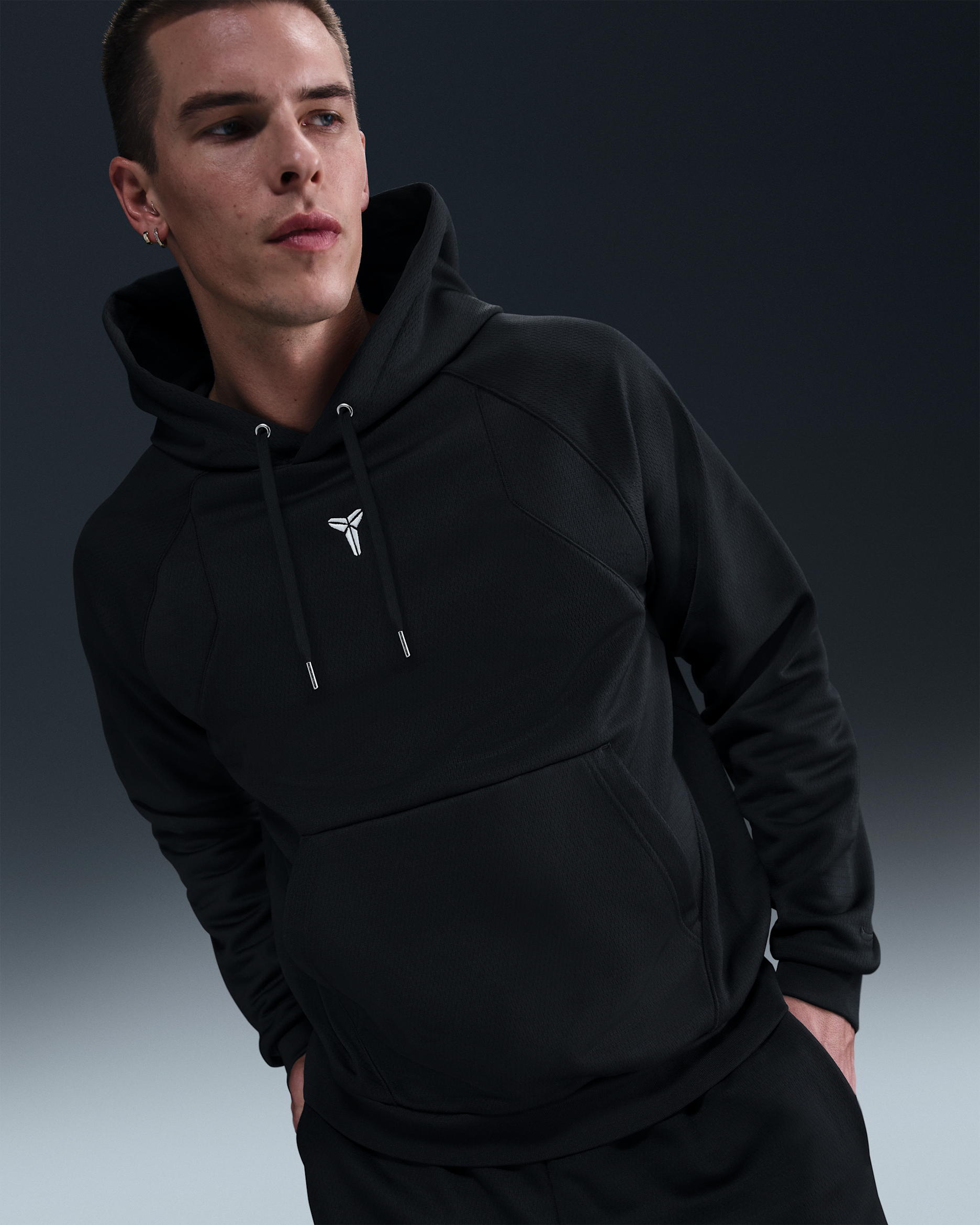 Kobe Therma-FIT Pullover Hoodie - Black/Black/White