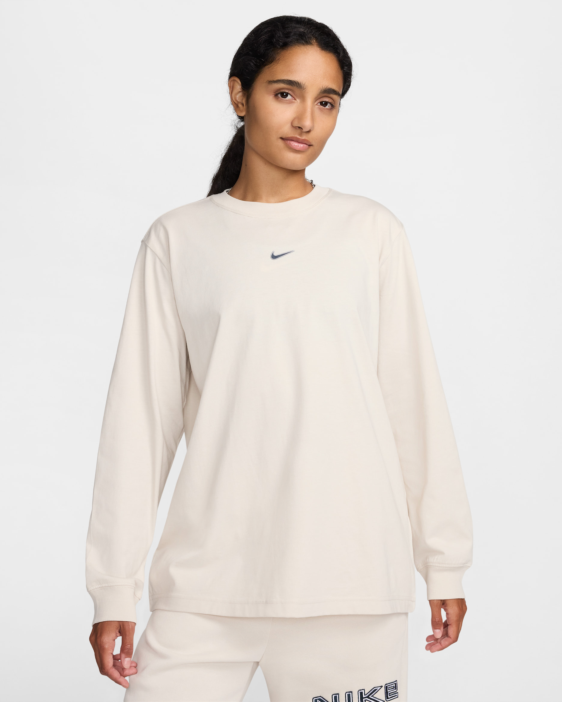 Nike Sportswear Women's Loose Long-Sleeve T-Shirt - Light Orewood Brown