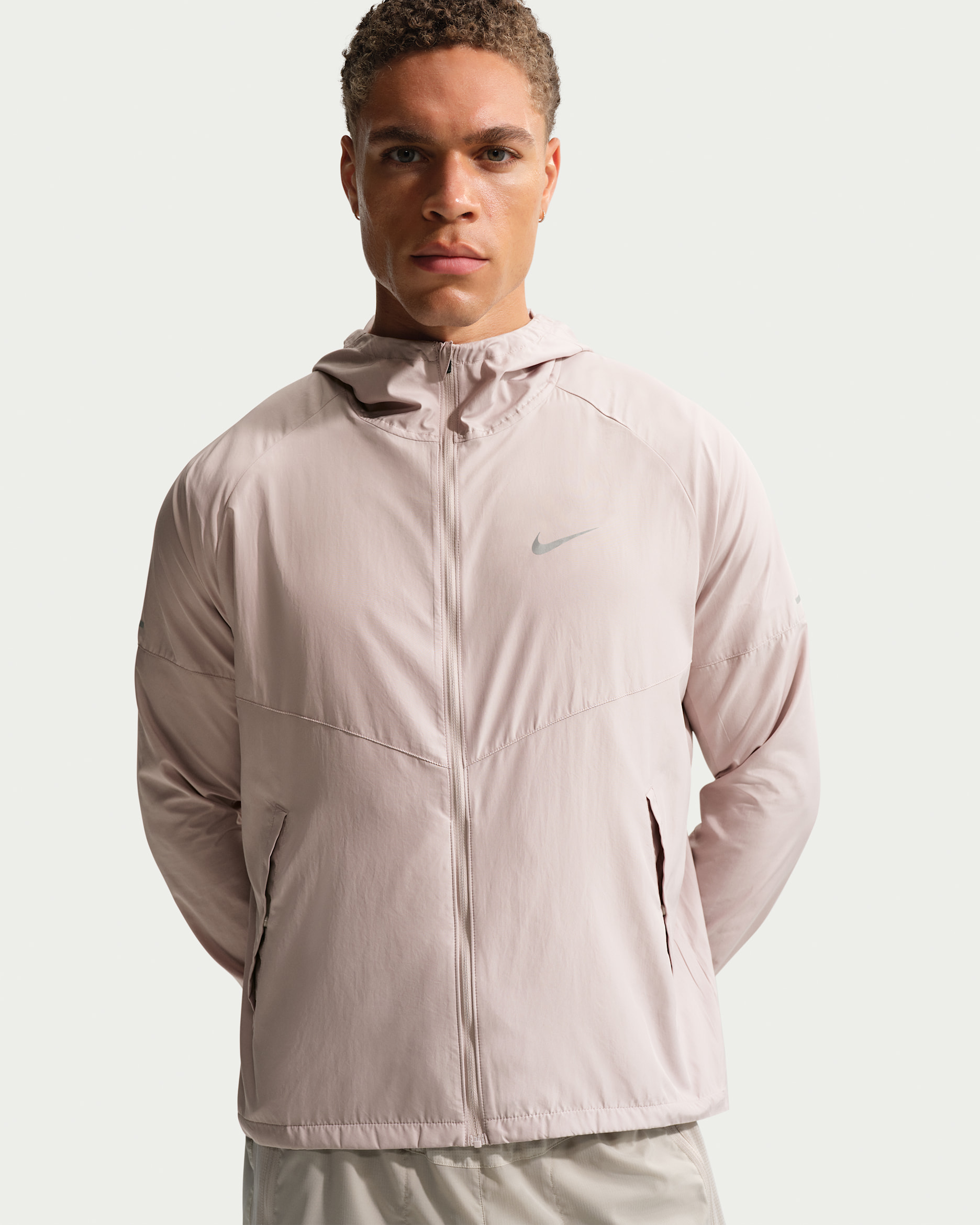 Giacca da running Repel Nike Miler – Uomo - Moon Particle/Moon Particle