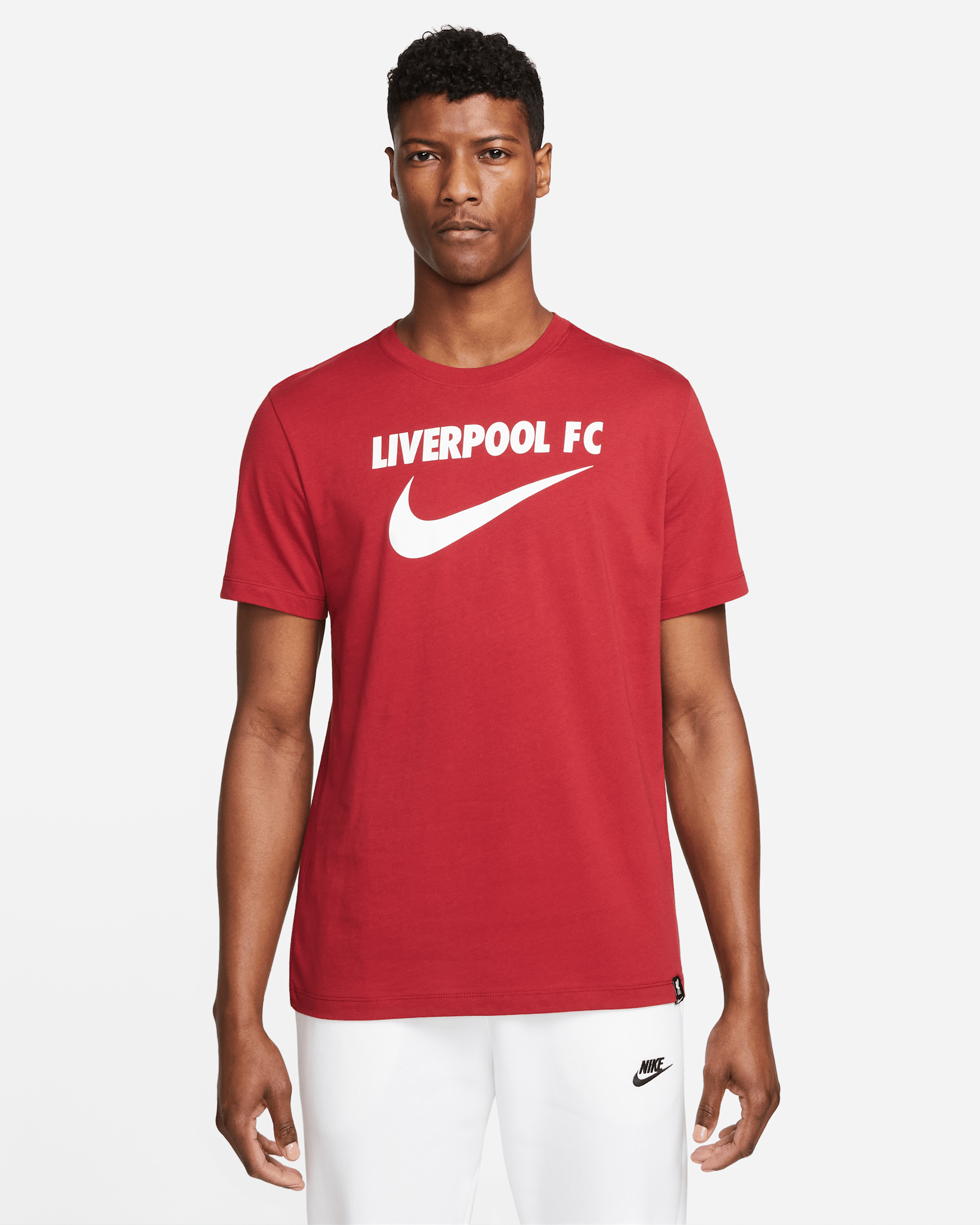 Liverpool F.C. Swoosh Men's Nike Football T-Shirt - Tough Red