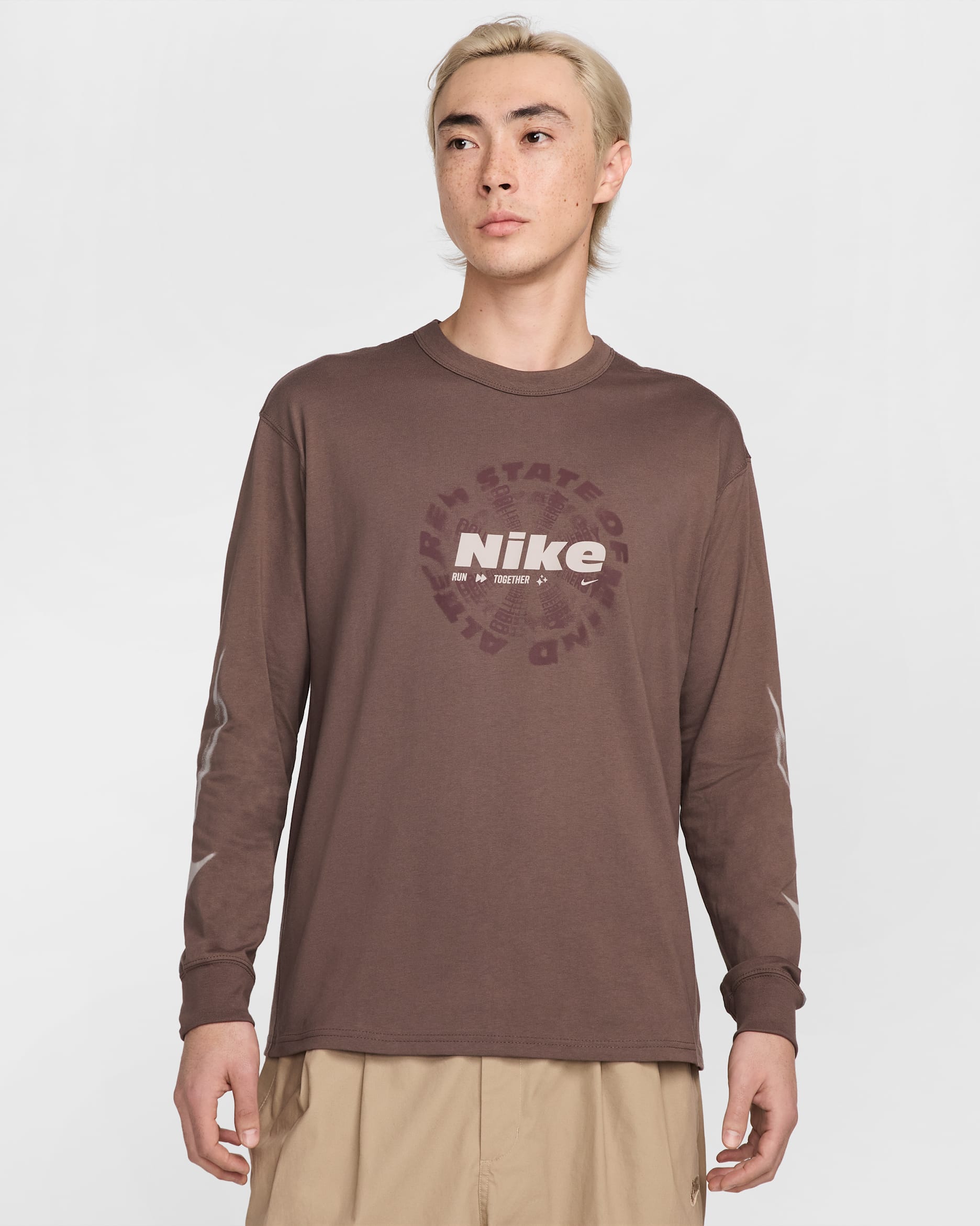 Nike Sportswear Men's Long-Sleeve Tee - Ironstone/College Grey