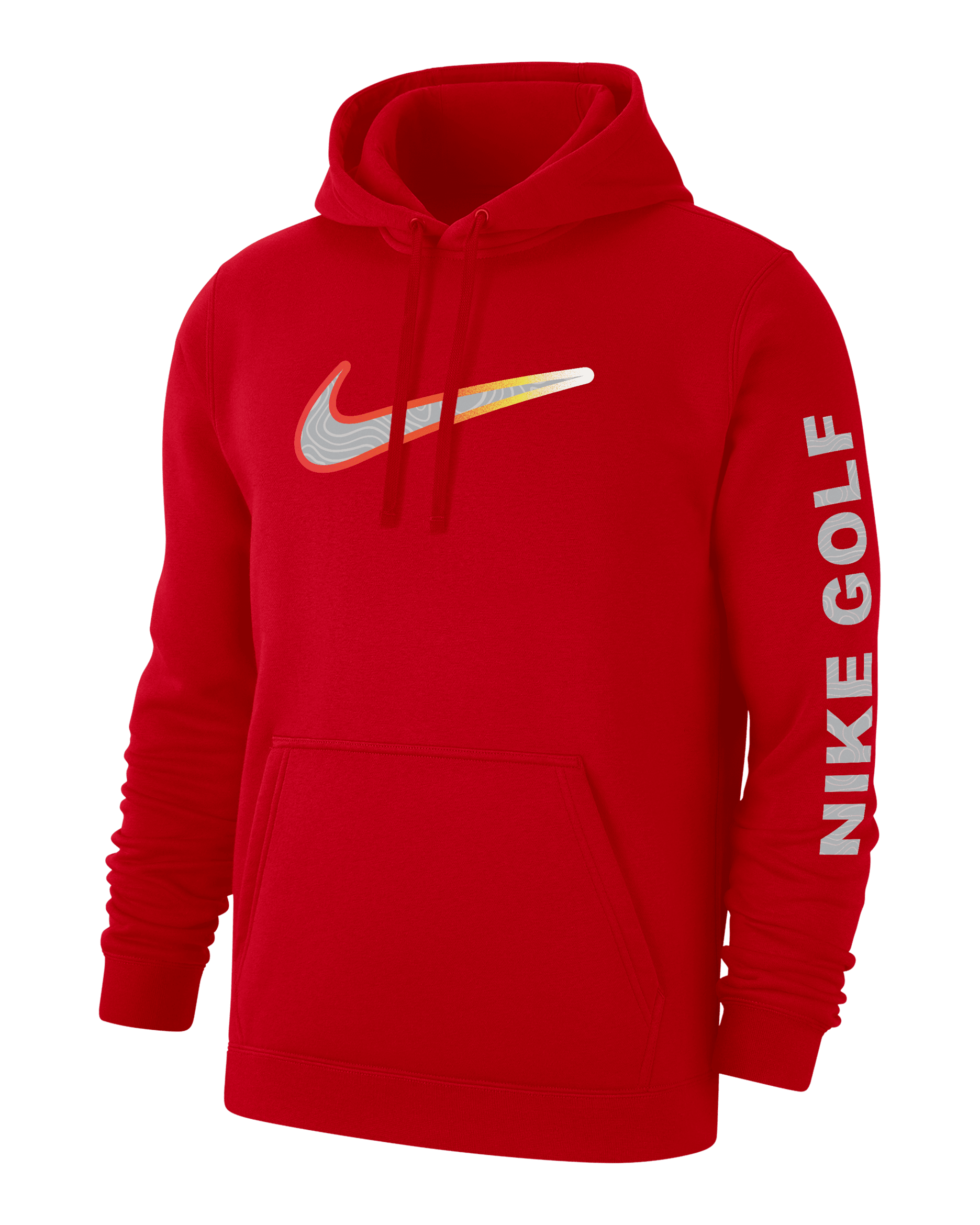 Nike Club Men's Golf Fleece Pullover Hoodie - University Red