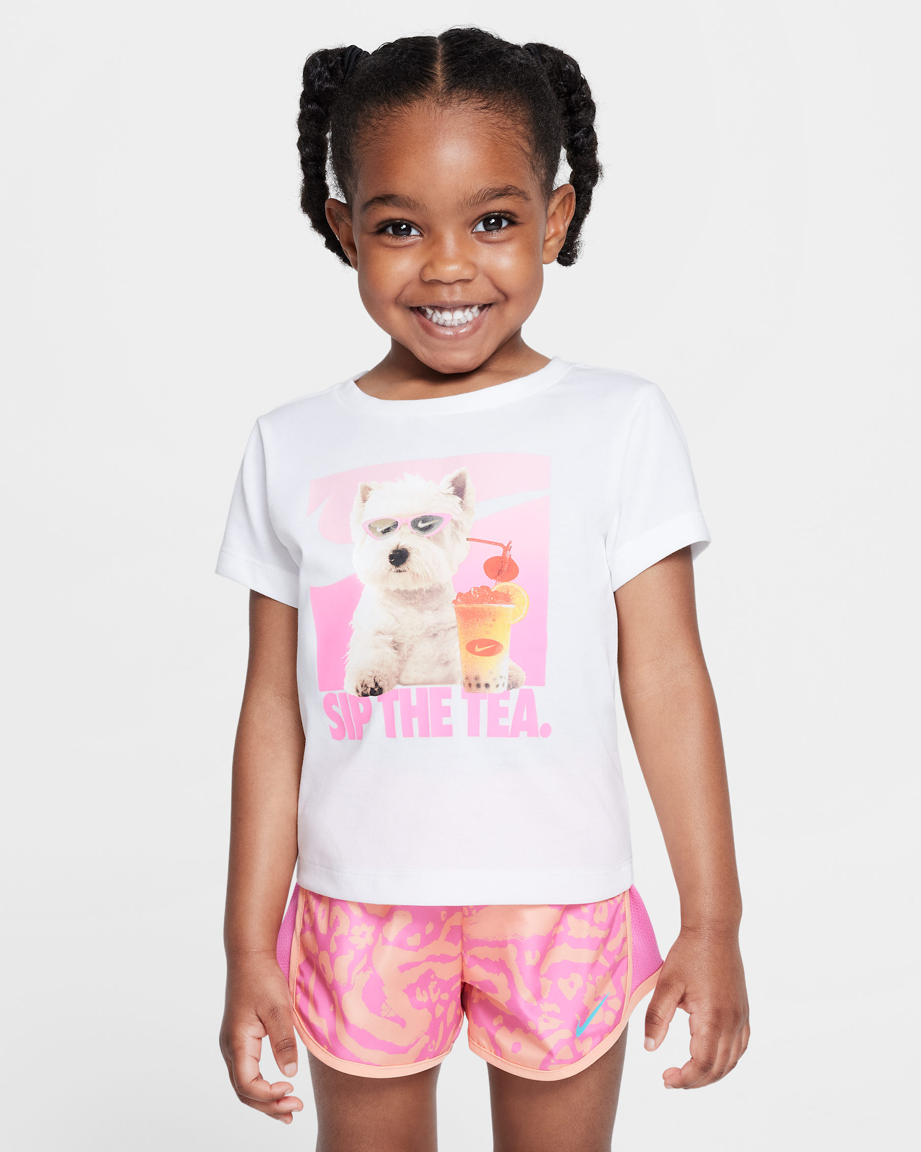 Playera Boba Pup infantil Nike - Blanco