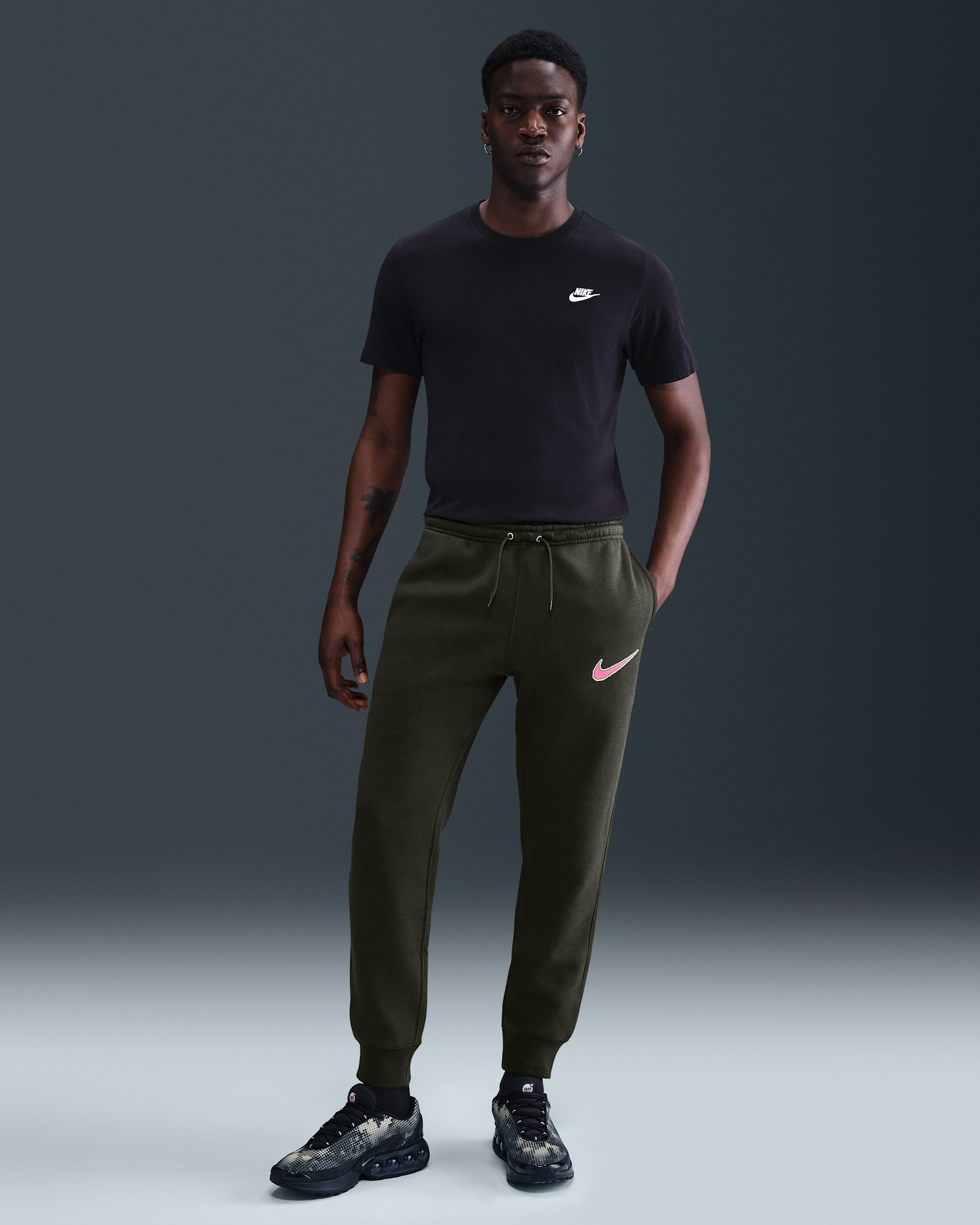 Nike Sportswear Club Men's Fleece Joggers - Sequoia/Sequoia/Black