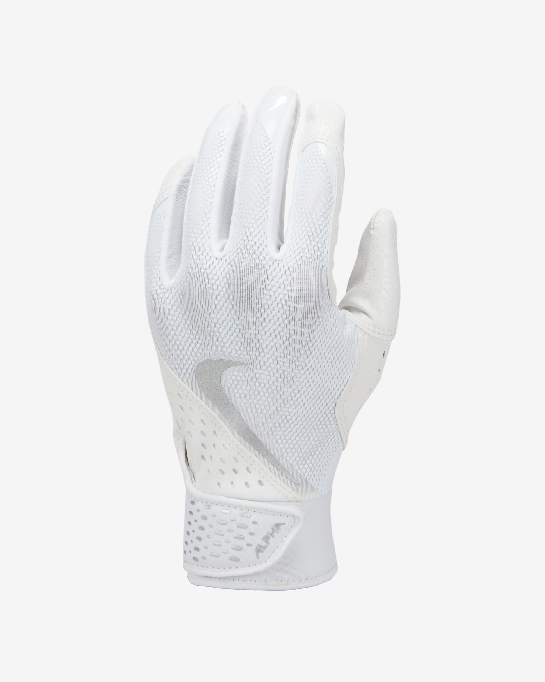 Nike Alpha Kids' Batting Gloves (1 Pair) - White