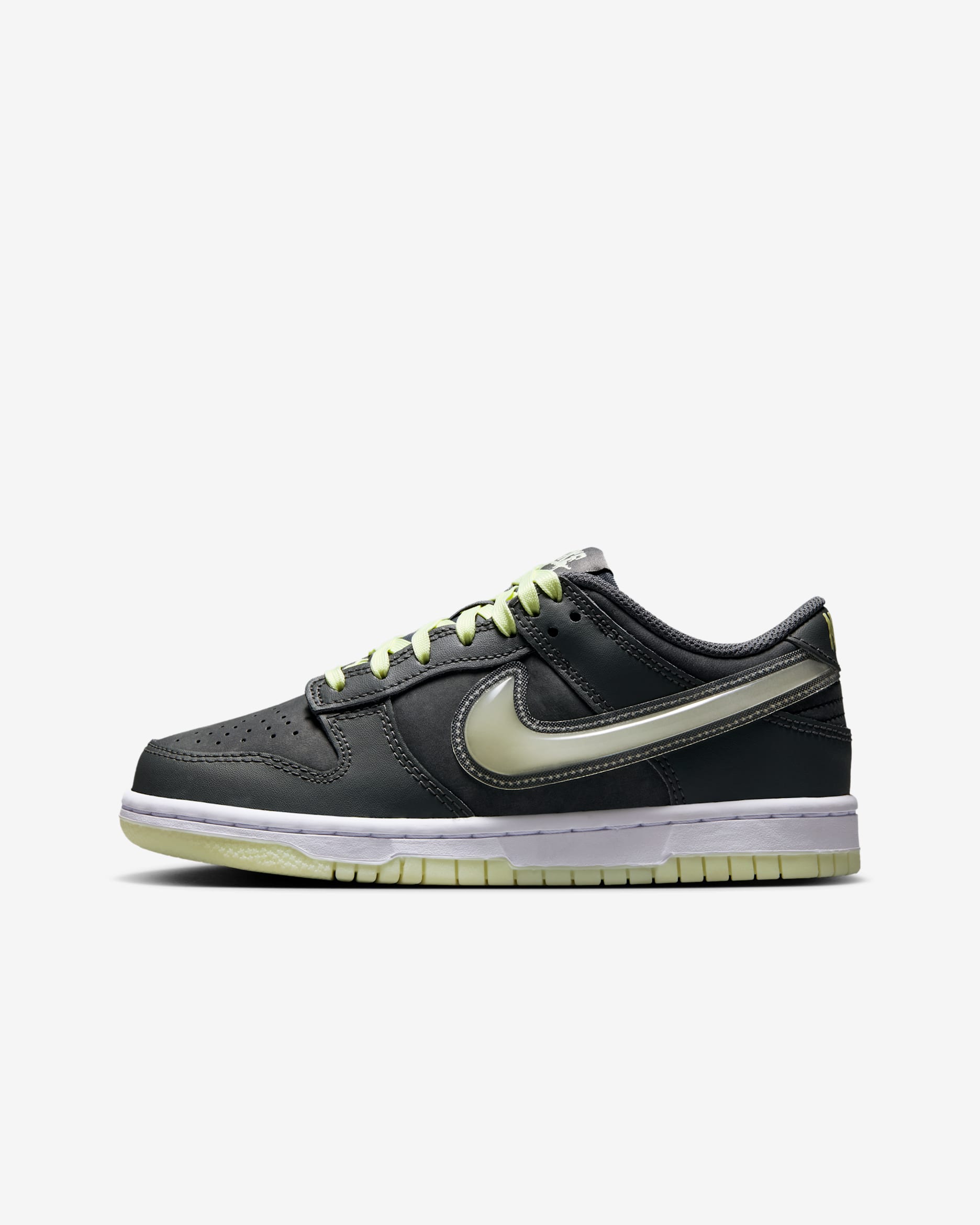 Nike Dunk Low Big Kids' Shoes - Iron Grey/Lime Ice/White/Cool Grey