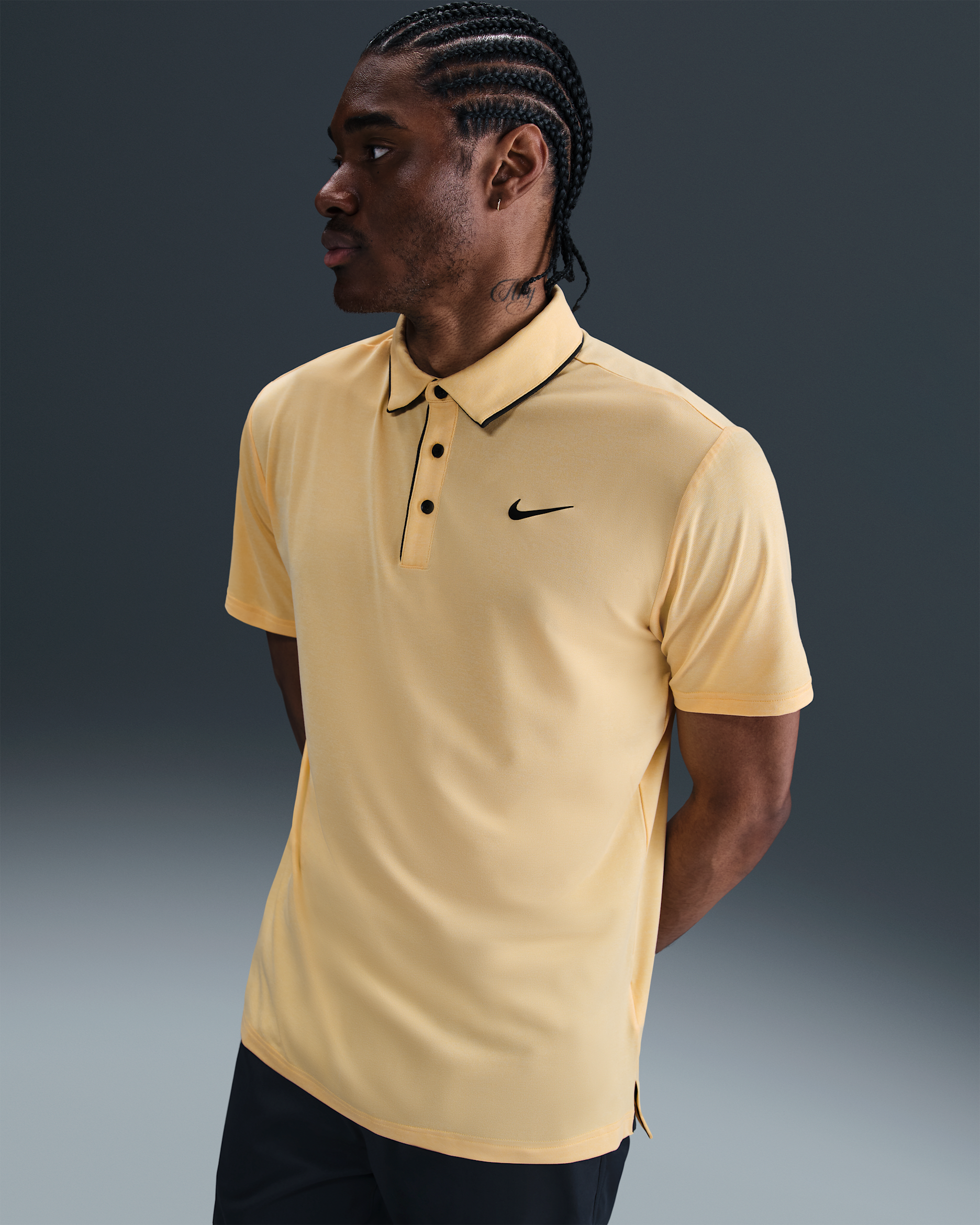 Nike Tour Men's Dri-FIT Golf Polo - Topaz Gold/Black