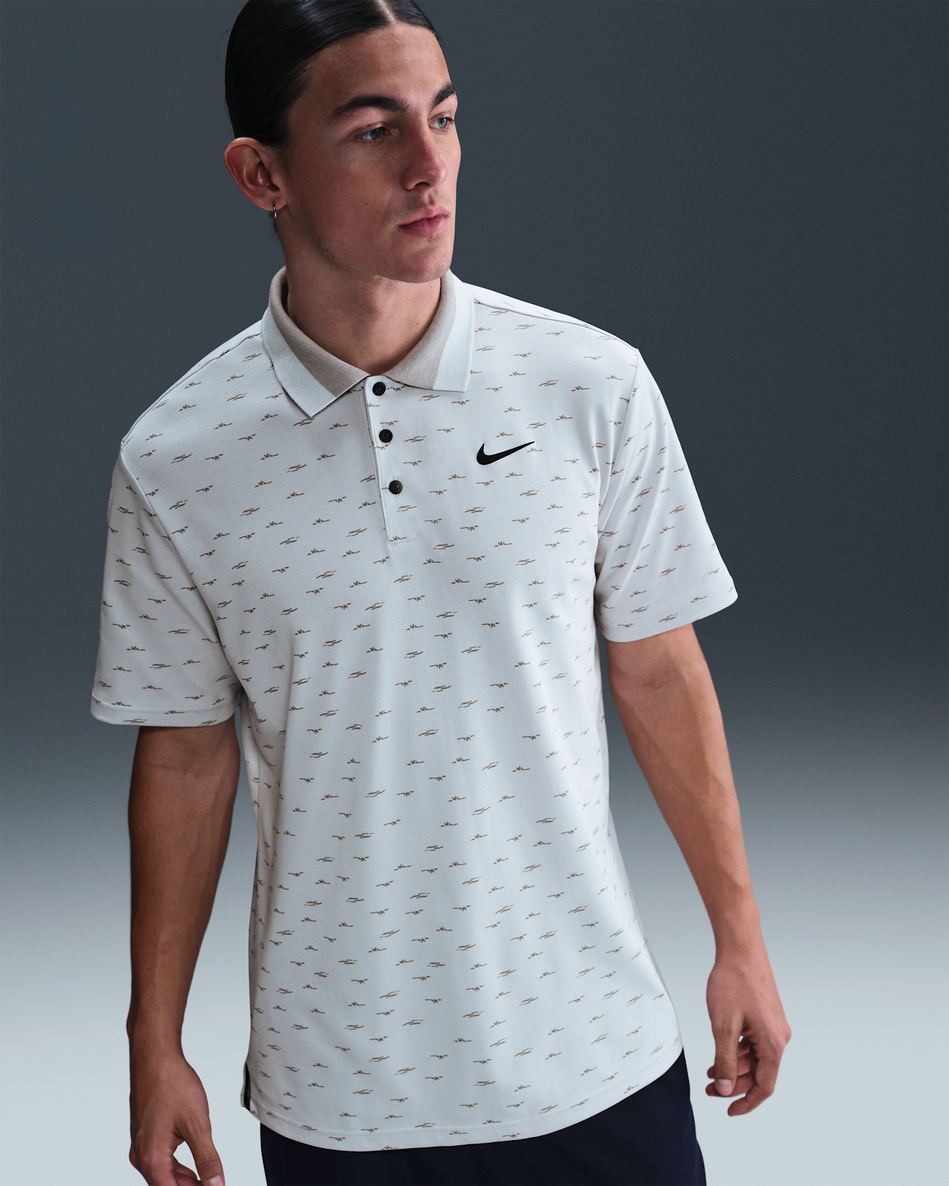 Nike Tour Men's Dri-FIT Golf Polo - Photon Dust/Black