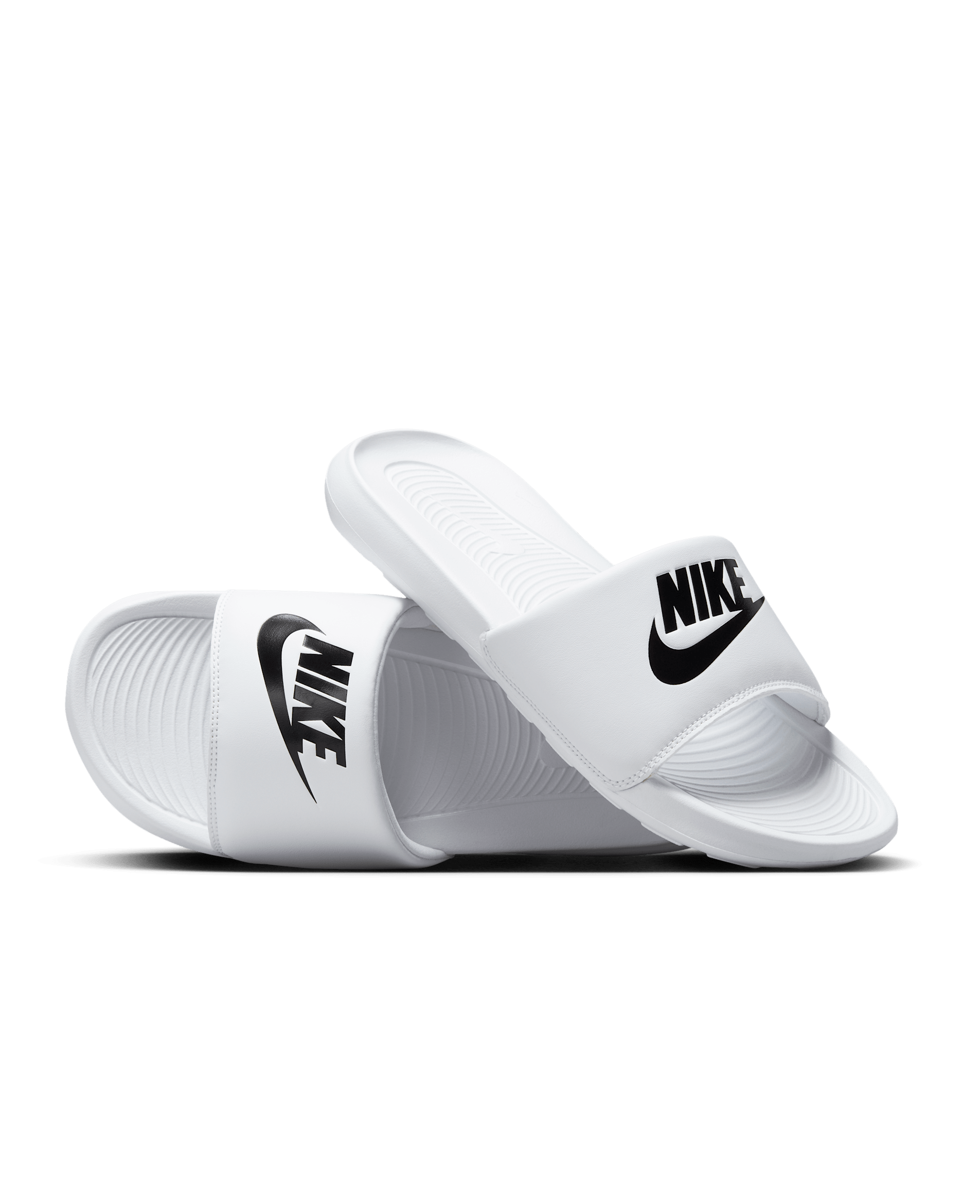 Nike Victori One Men's Slides - White/White/Black