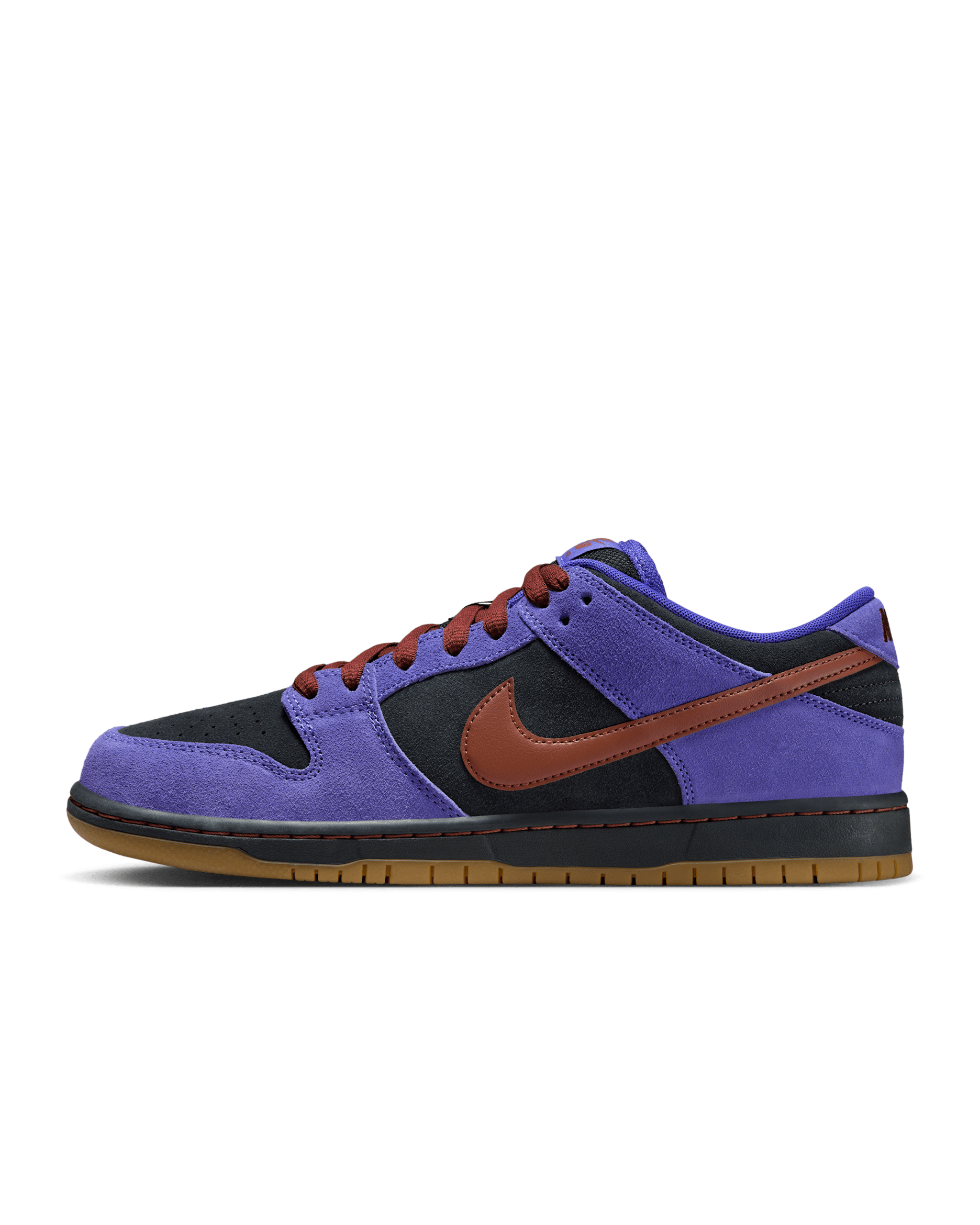 Nike SB Dunk Low Pro Skate Shoes - Persian Violet/Off Noir/Gum Medium Brown/Cinnamon
