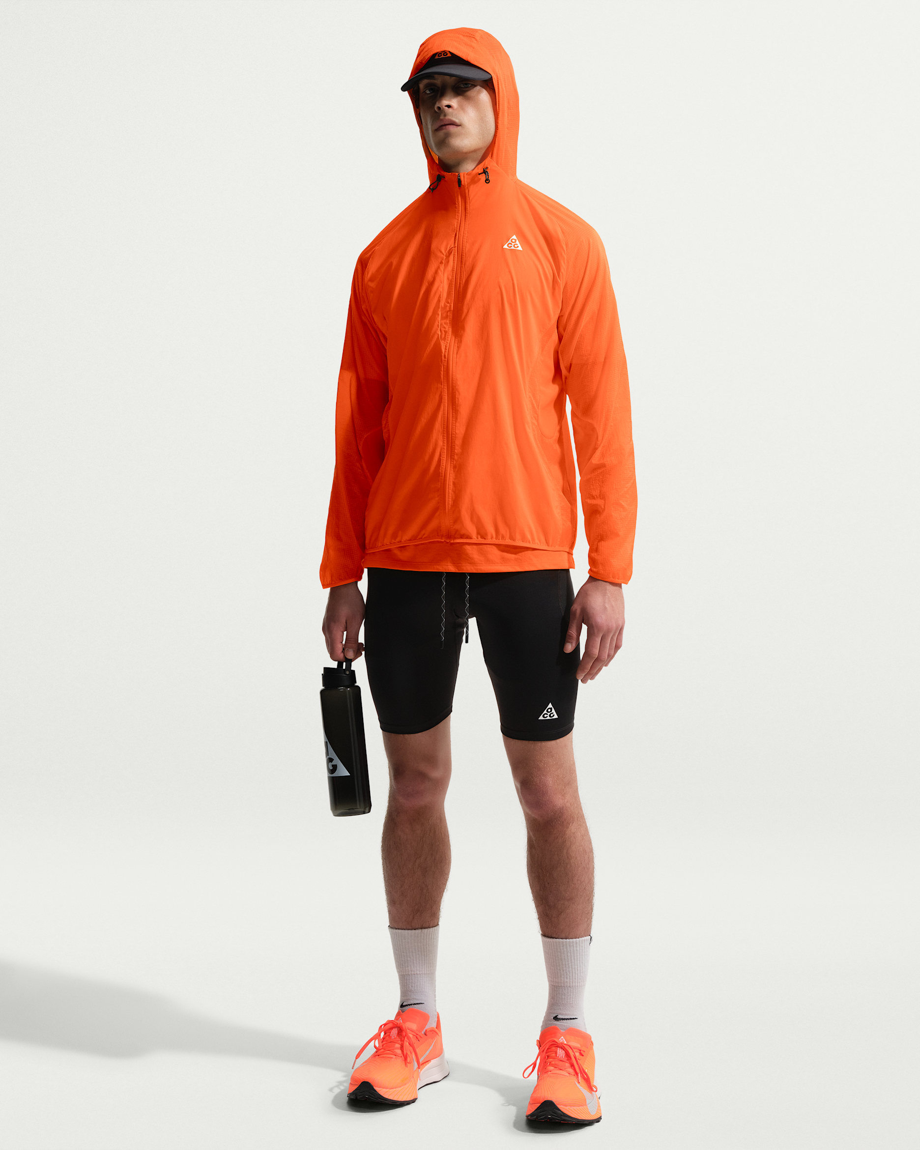 Nike ACG "Lava Loops" Men's Dri-FIT ADV 1/2-Length Trail Running Tights - Black/Summit White