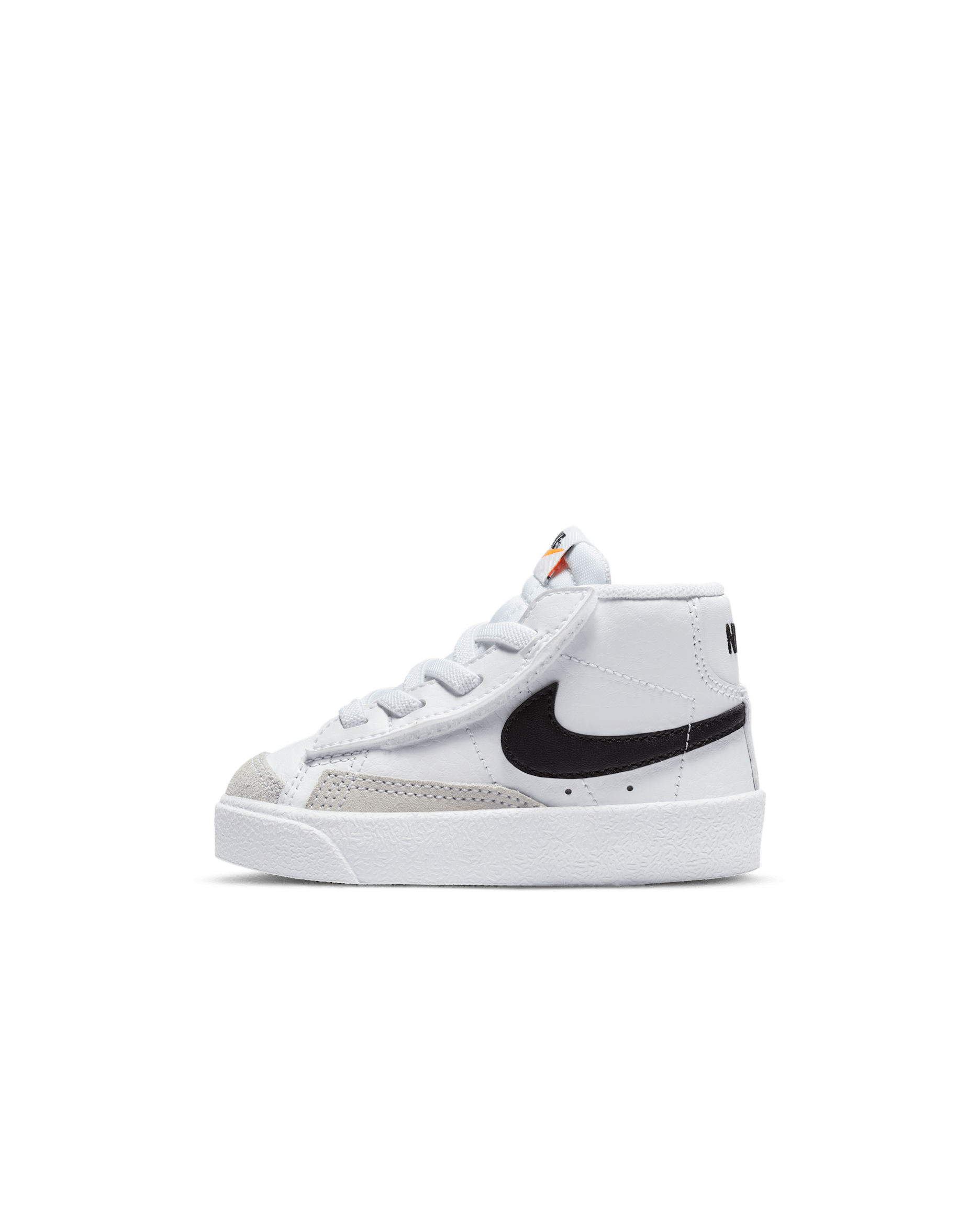 Tenis para bebé e infantil Nike Blazer Mid '77 - Blanco/Naranja total/Negro