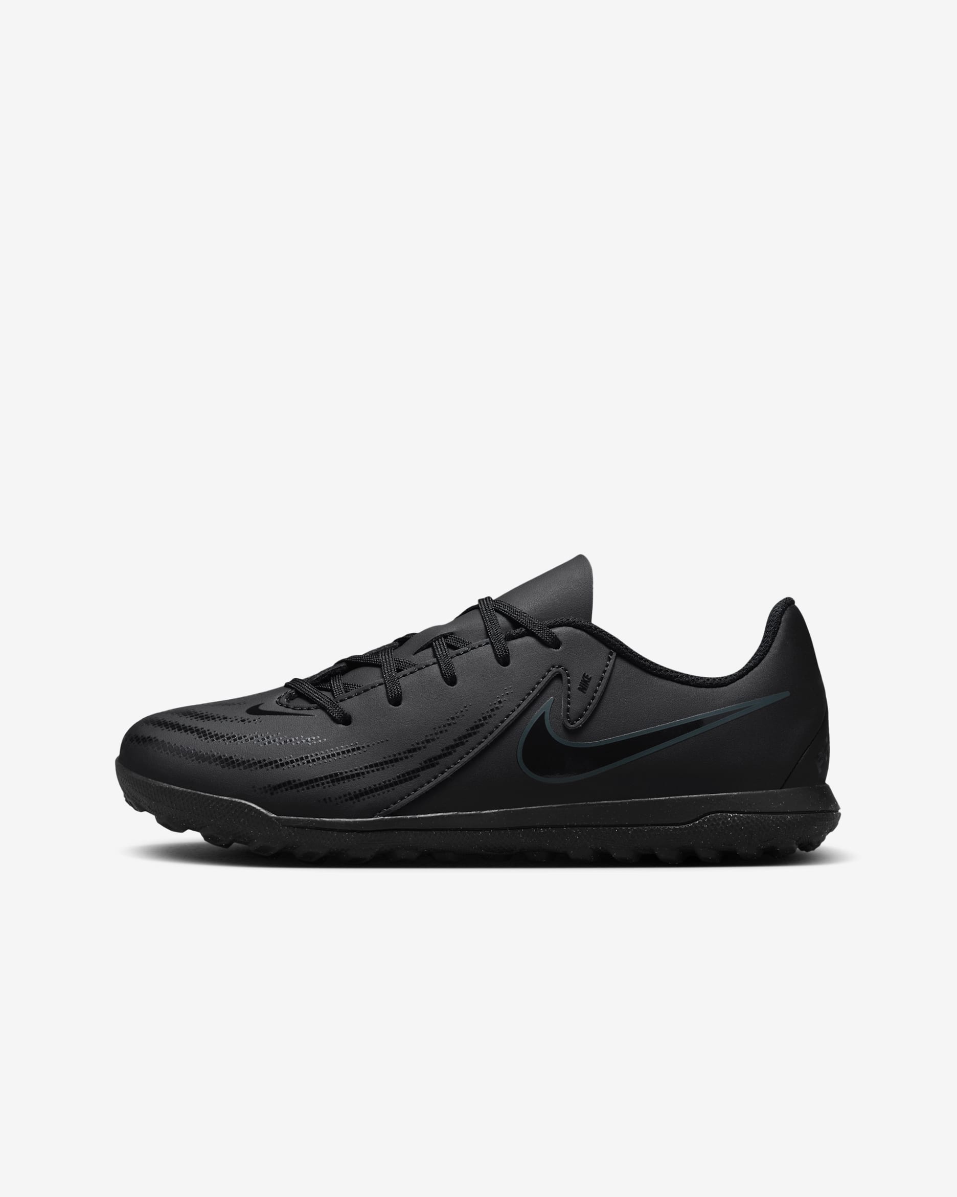 Nike Jr. Phantom GX 2 Club Younger/Older Kids' Turf Low-Top Football Shoes - Black/Deep Jungle/Black