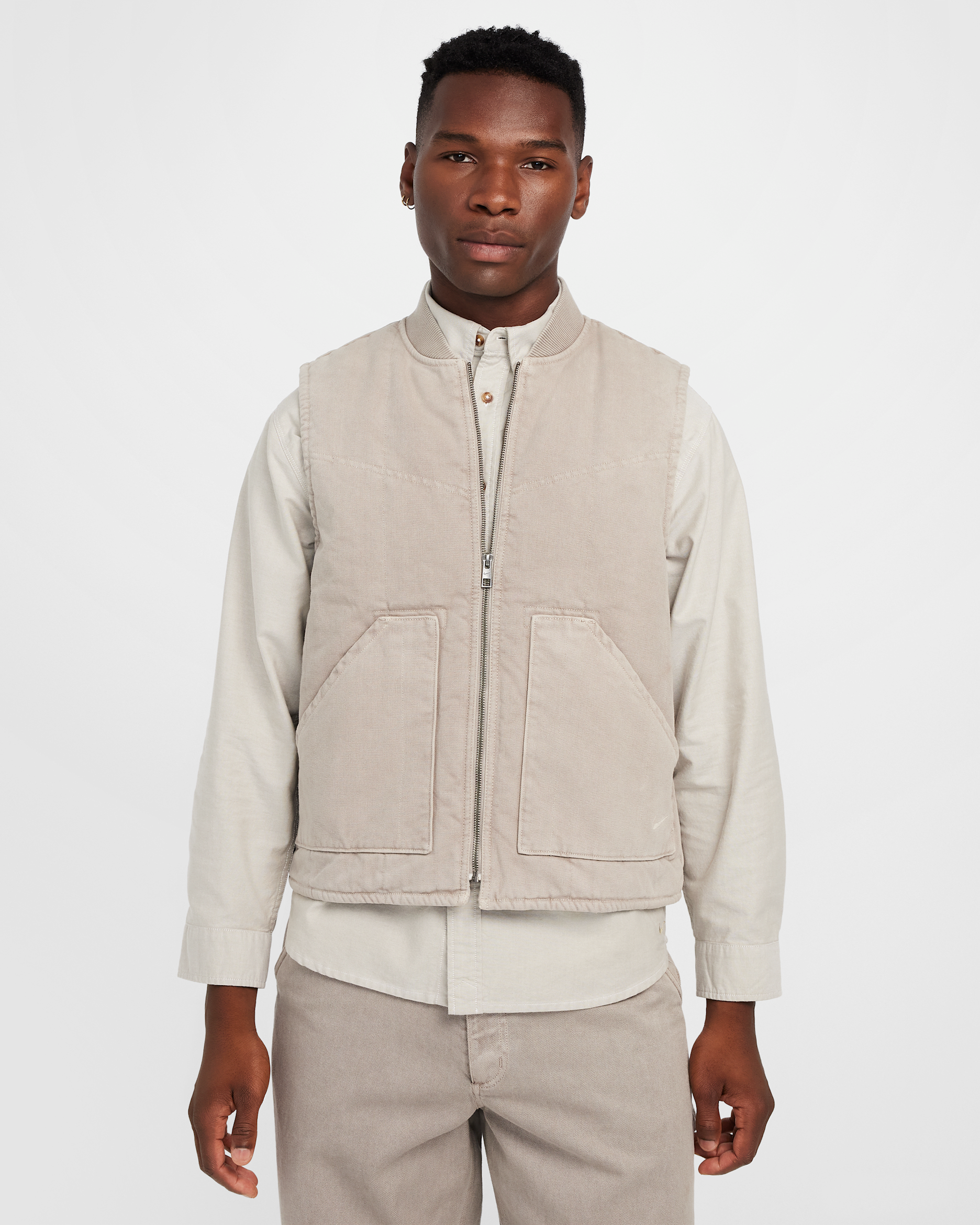 Nike Life Men's Padded Work Vest - Light Iron Ore/Light Iron Ore