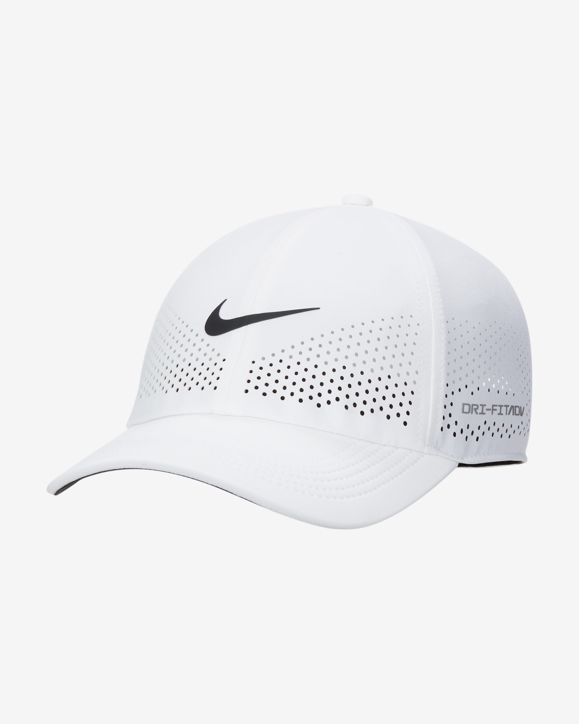 Nike Dri-FIT ADV Club Unstructured Swoosh Cap - White/Black