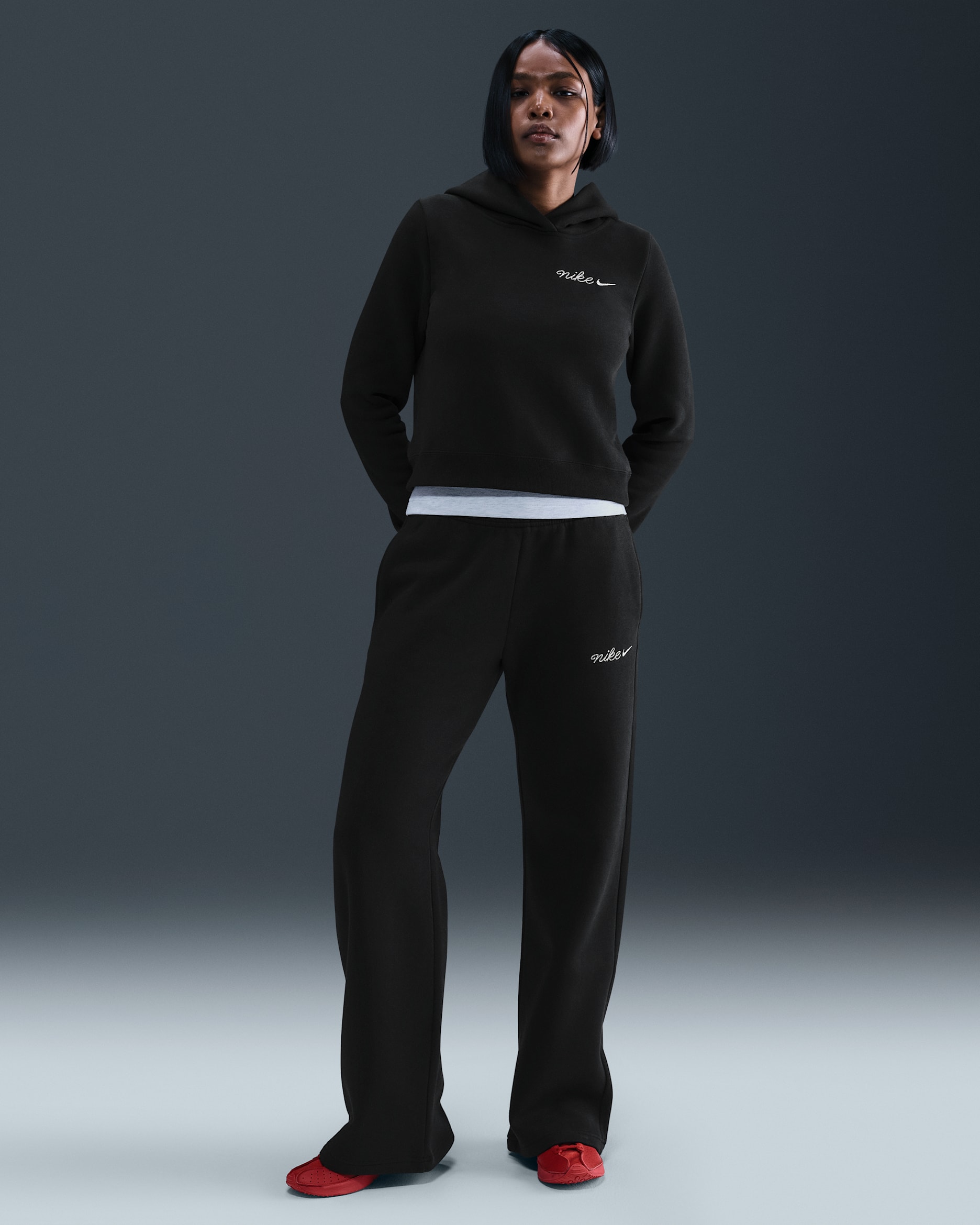 Nike Sportswear Phoenix Fleece Women's Straight-Leg Sweatpants - Black