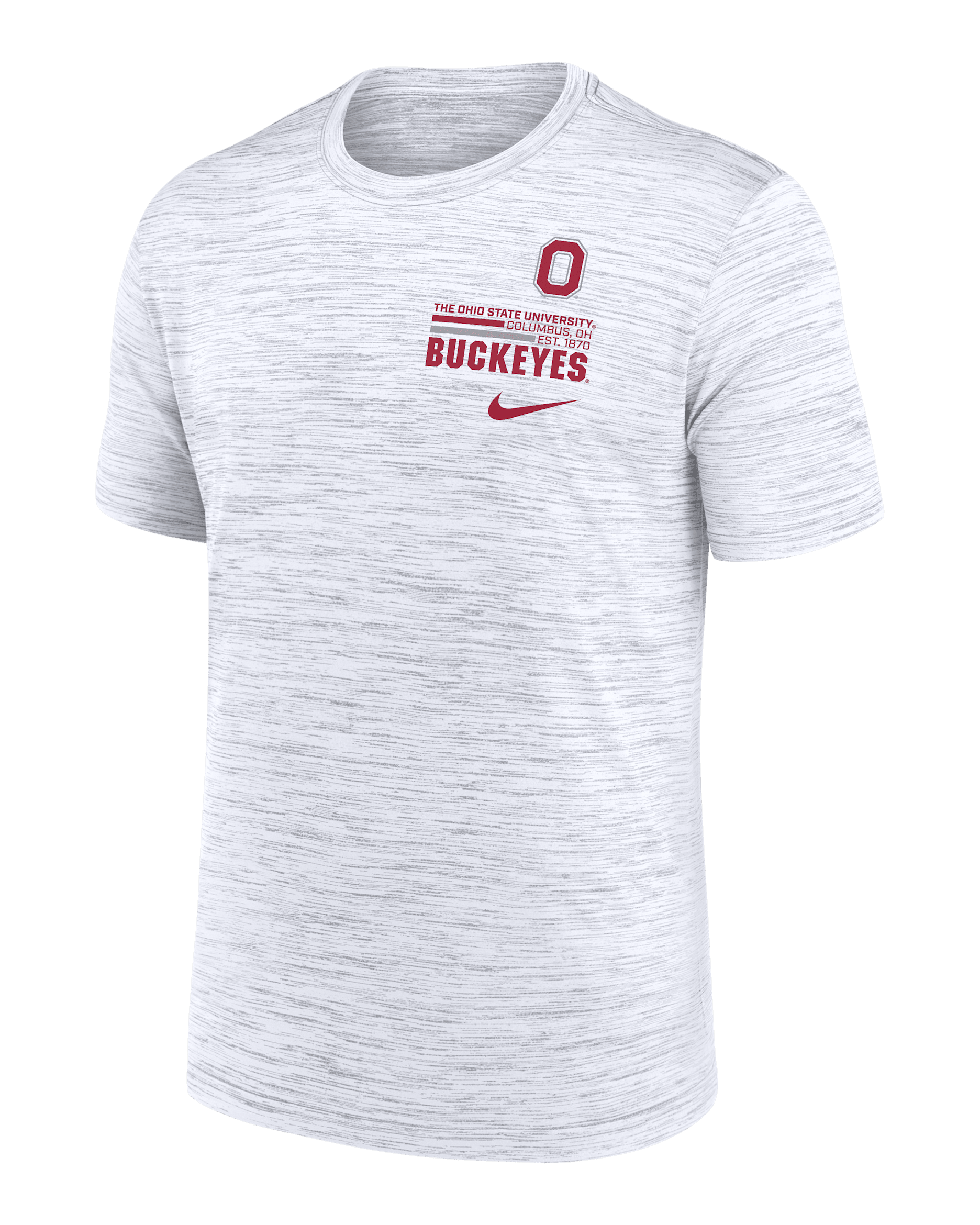 Ohio State Campus Chest Stack Velocity Men's Nike Dri-FIT College T-Shirt - White