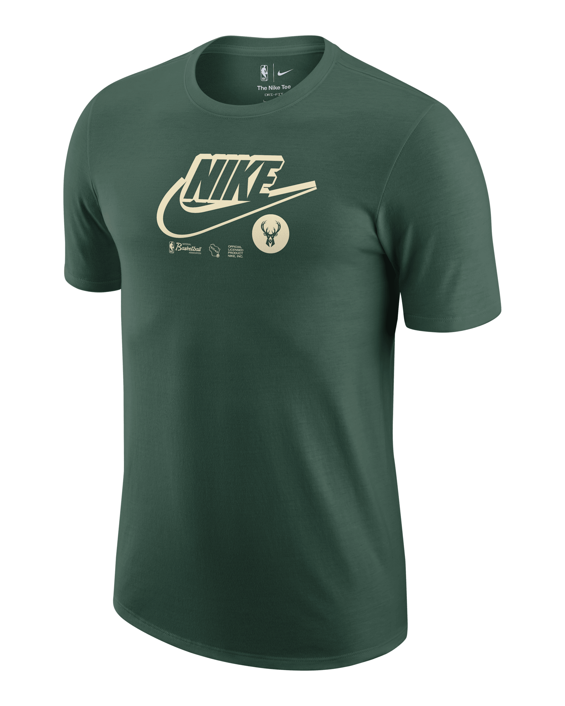 Milwaukee Bucks Logo Men's Nike Dri-FIT NBA T-Shirt - Fir