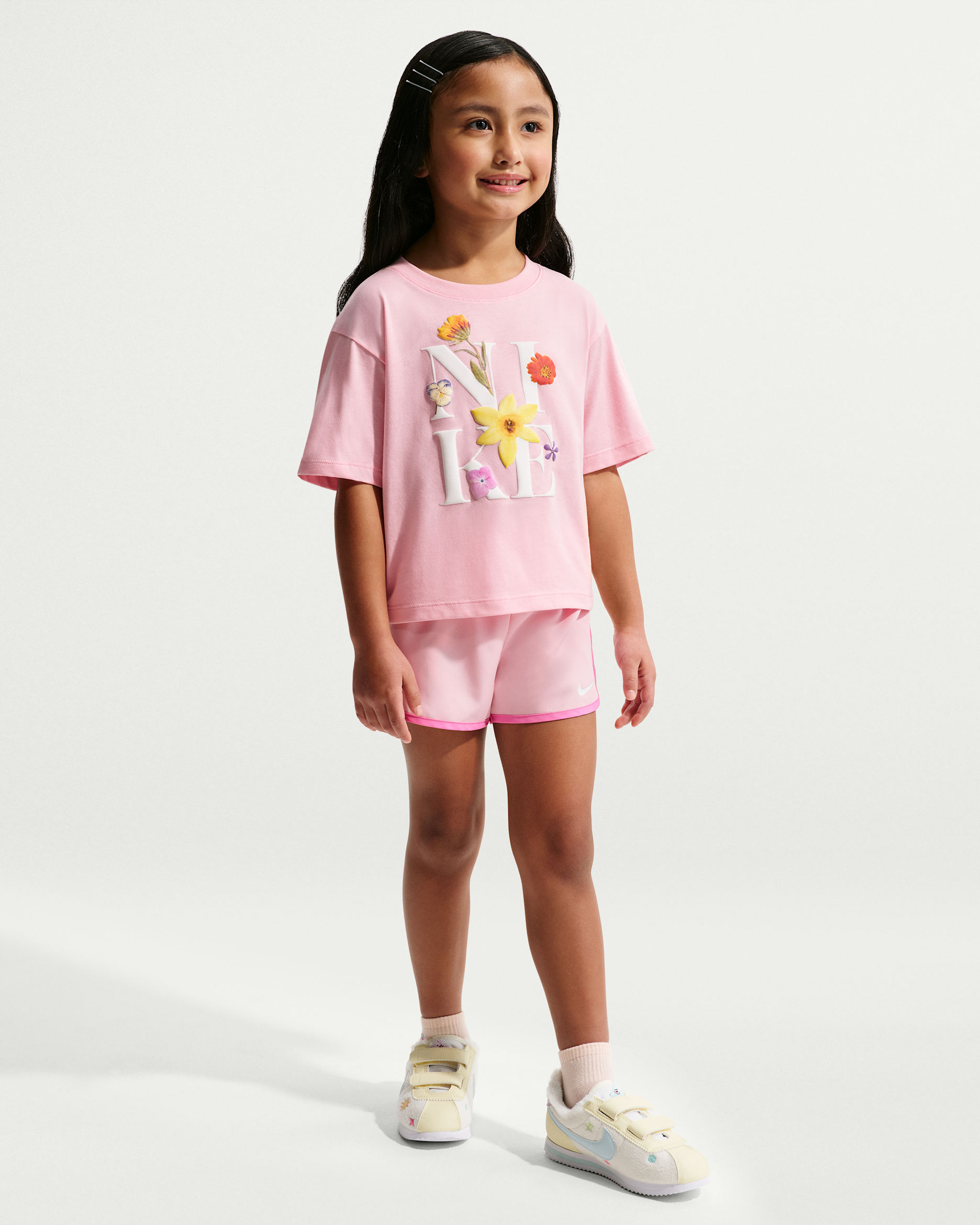 Nike Spring Into Floral Little Kids' Dri-FIT 2-Piece Tempo Set - Pink