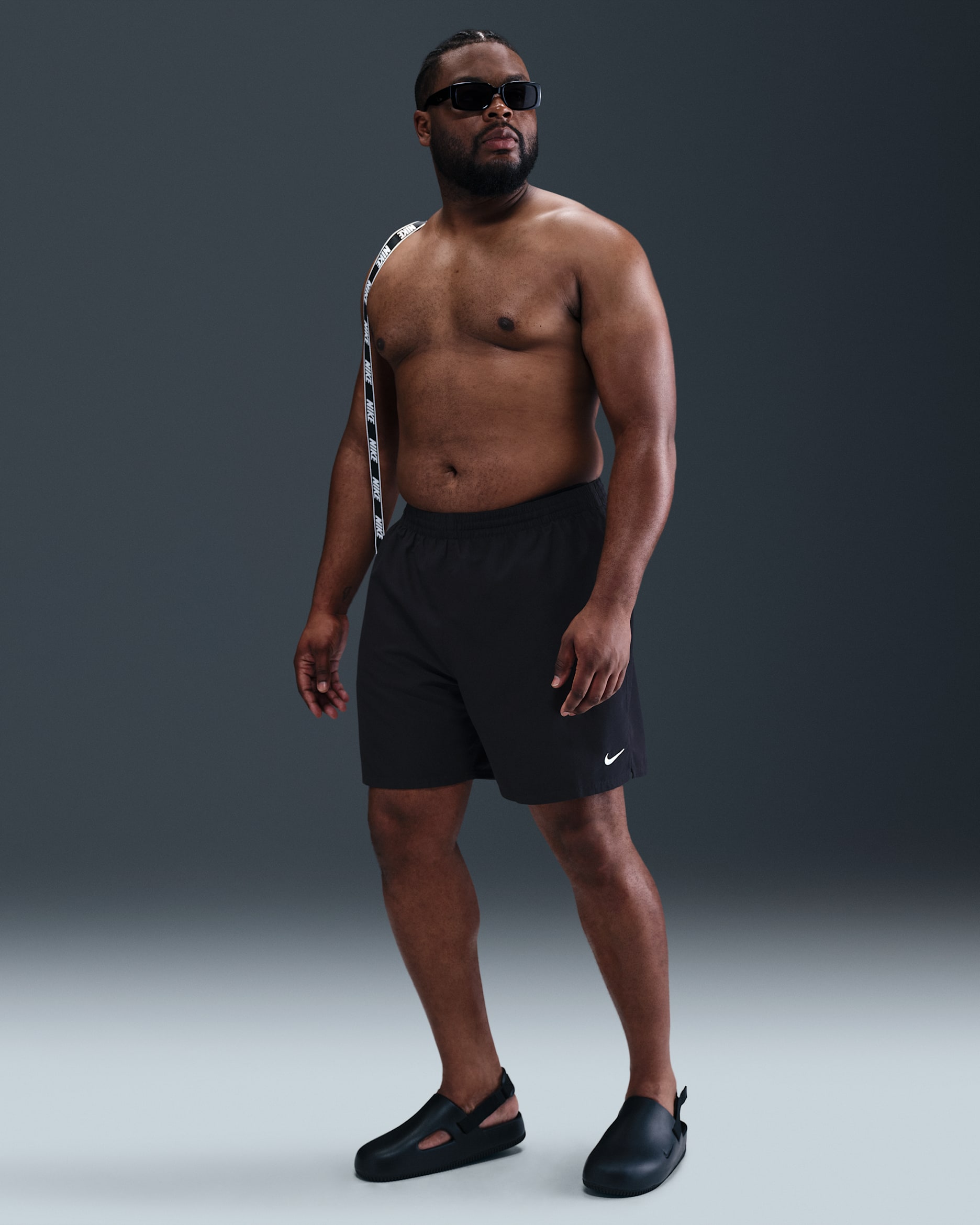 Nike Swim Breaker Essential Men's 7" Brief-Lined Volley Short (Big & Tall) - Black