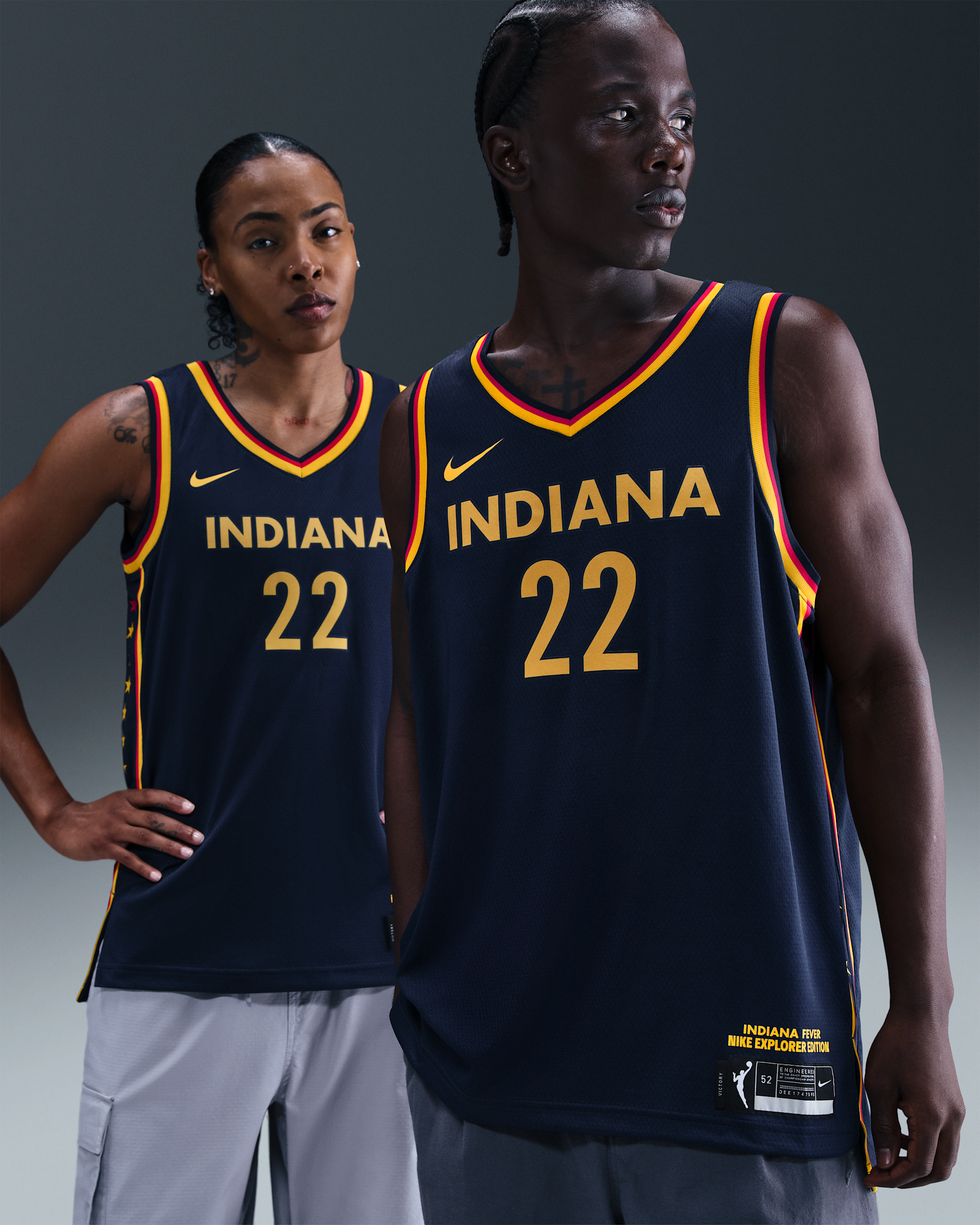 Jersey Nike Dri-FIT de la WNBA Victory Caitlin Clark Indiana Fever Explorer Edition - Azul marino universitario