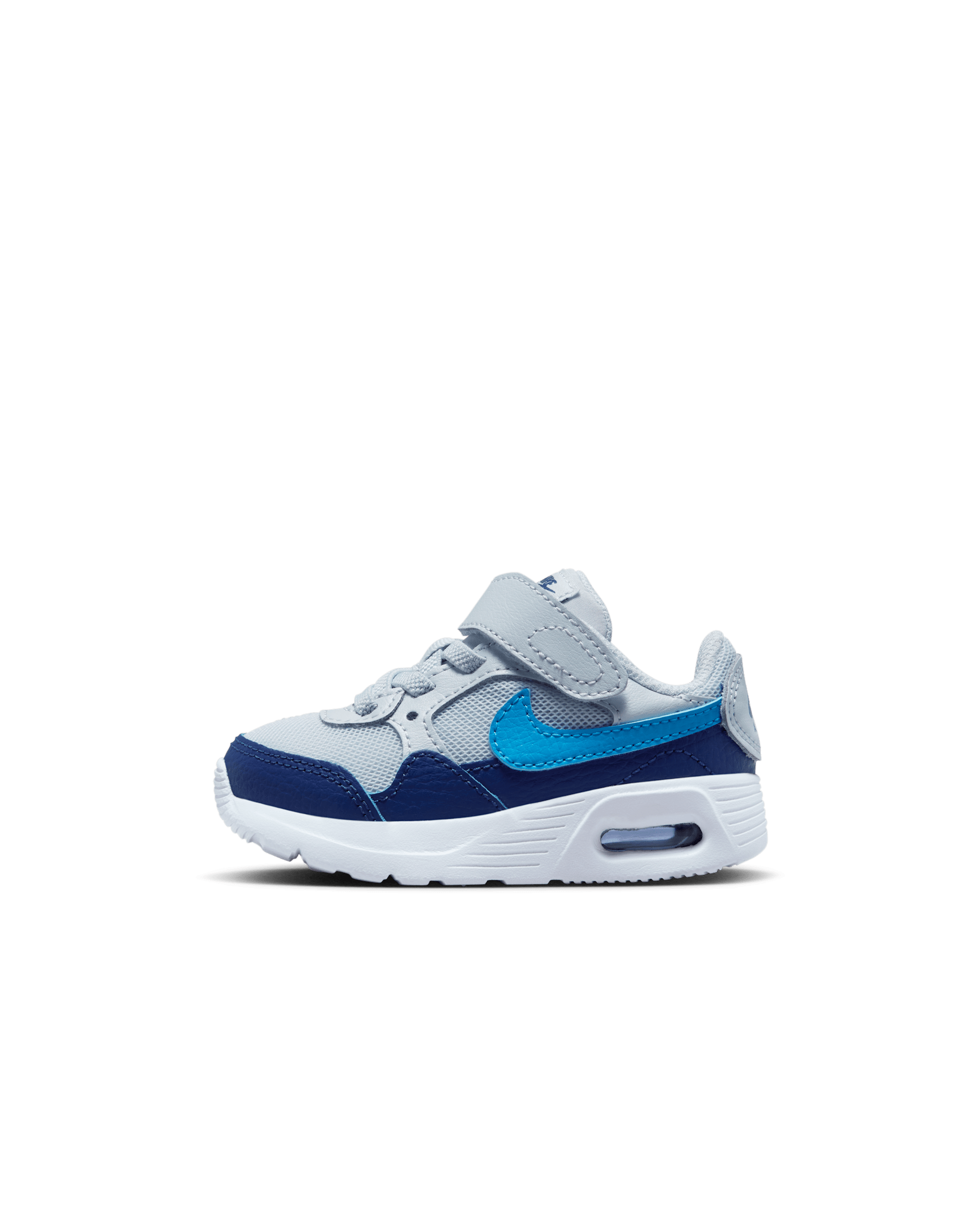 Nike Air Max SC-sko til babyer/småbørn - Pure Platinum/hvid/Deep Royal Blue/Blue Lightning