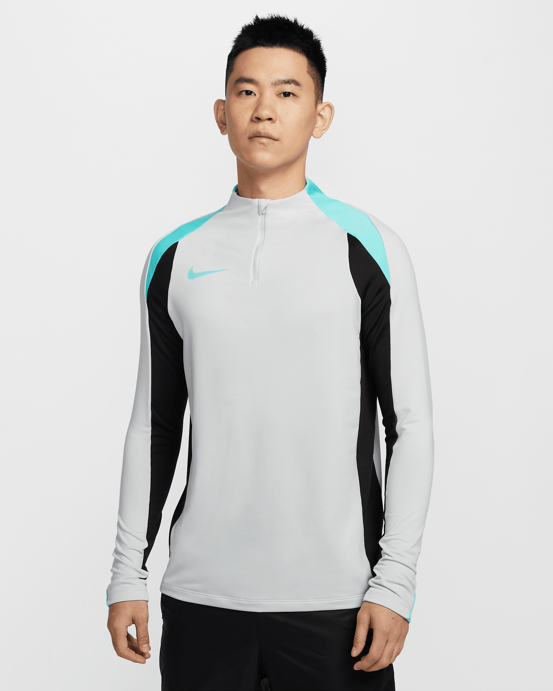 ナイキ ストライク メンズ Dri-FIT サッカー 1/2ジップ ドリルトップ - フォトンダスト/ブラック/ダイナミックターコイズ/ダイナミックターコイズ
