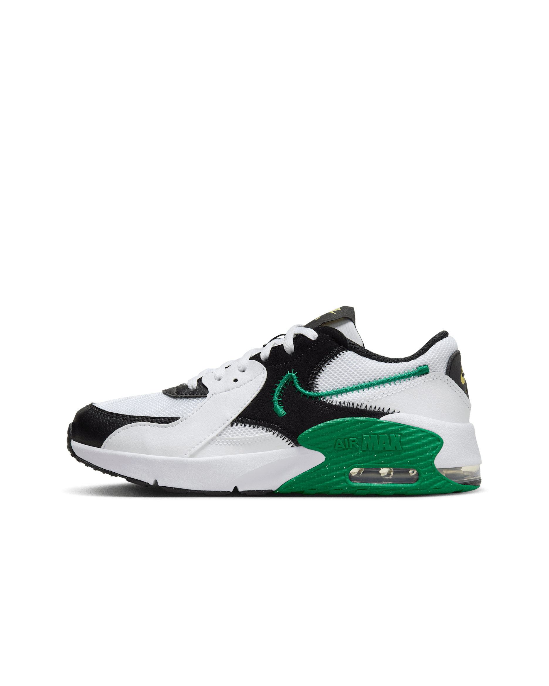 Nike Air Max Excee Older Kids' Shoes - White/Black/Saturn Gold/Malachite