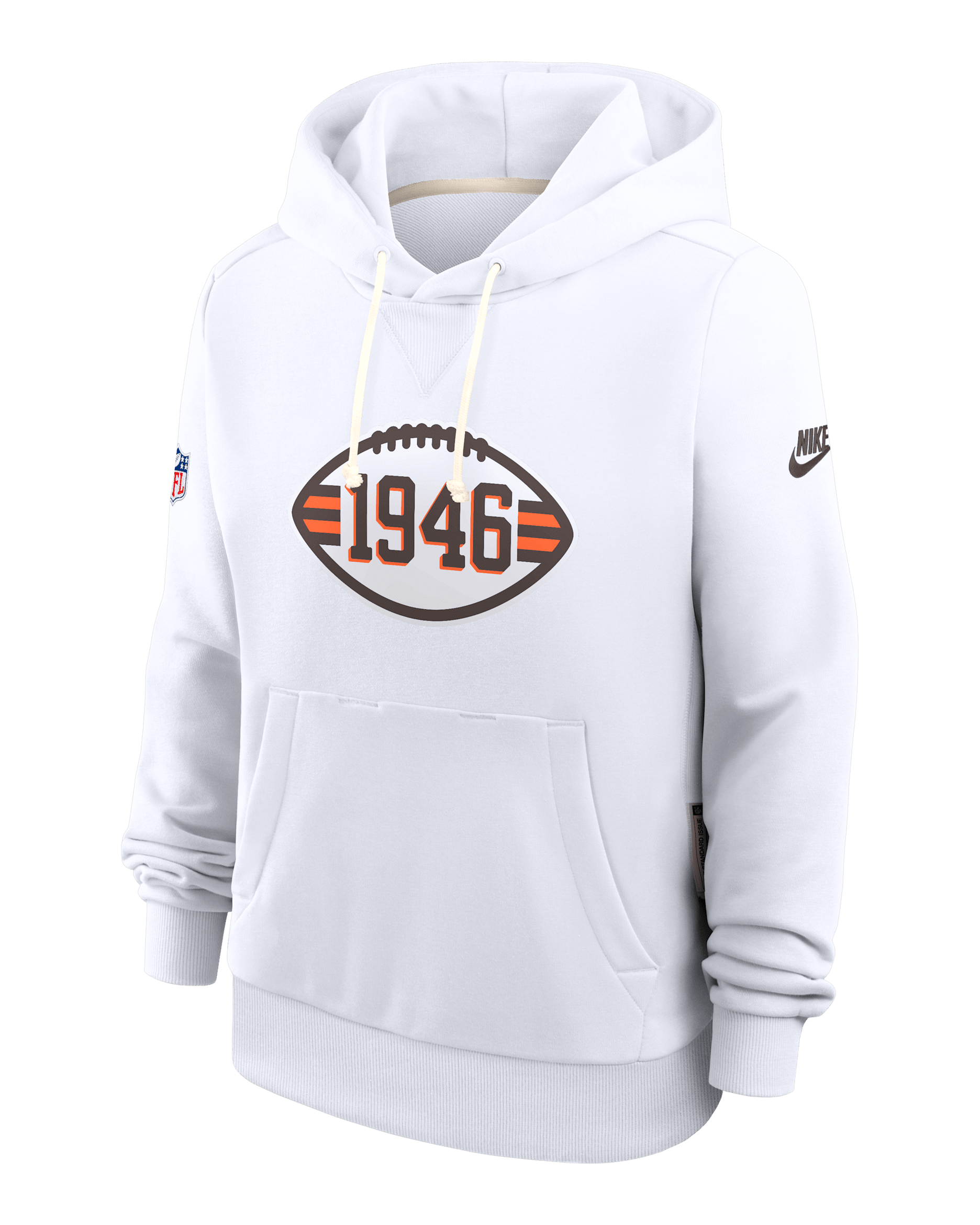 Cleveland Browns Alt Pack Women's Nike Dri-FIT NFL Pullover Hoodie - White