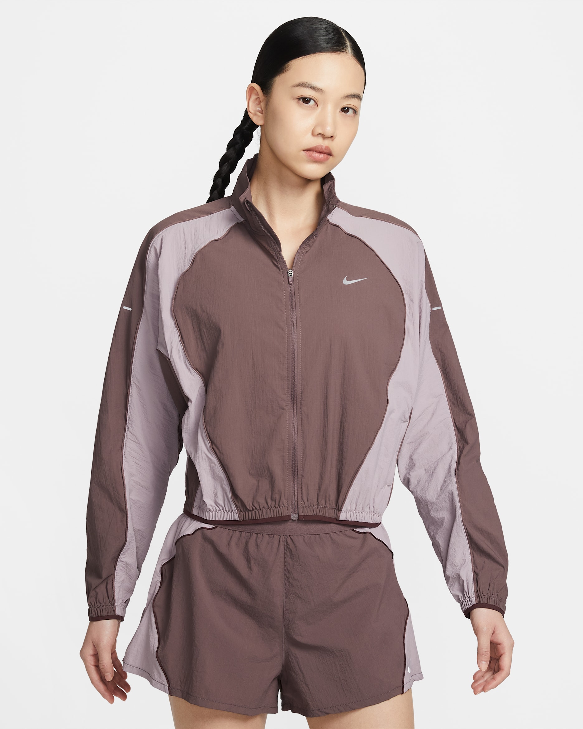 Nike Swift Women's Repel UV-Protection Running Jacket - Tattoo/Light Violet Ore/Burgundy Crush
