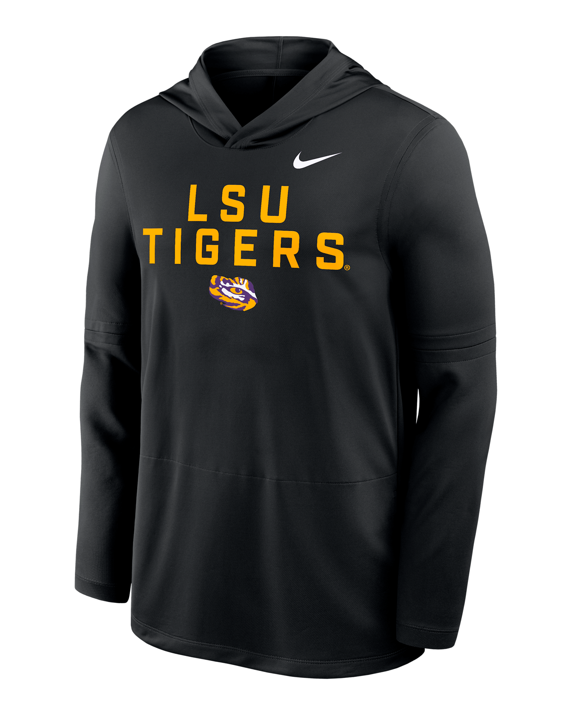 LSU Sideline Men's Nike Dri-FIT College Long-Sleeve Hooded Top - Black