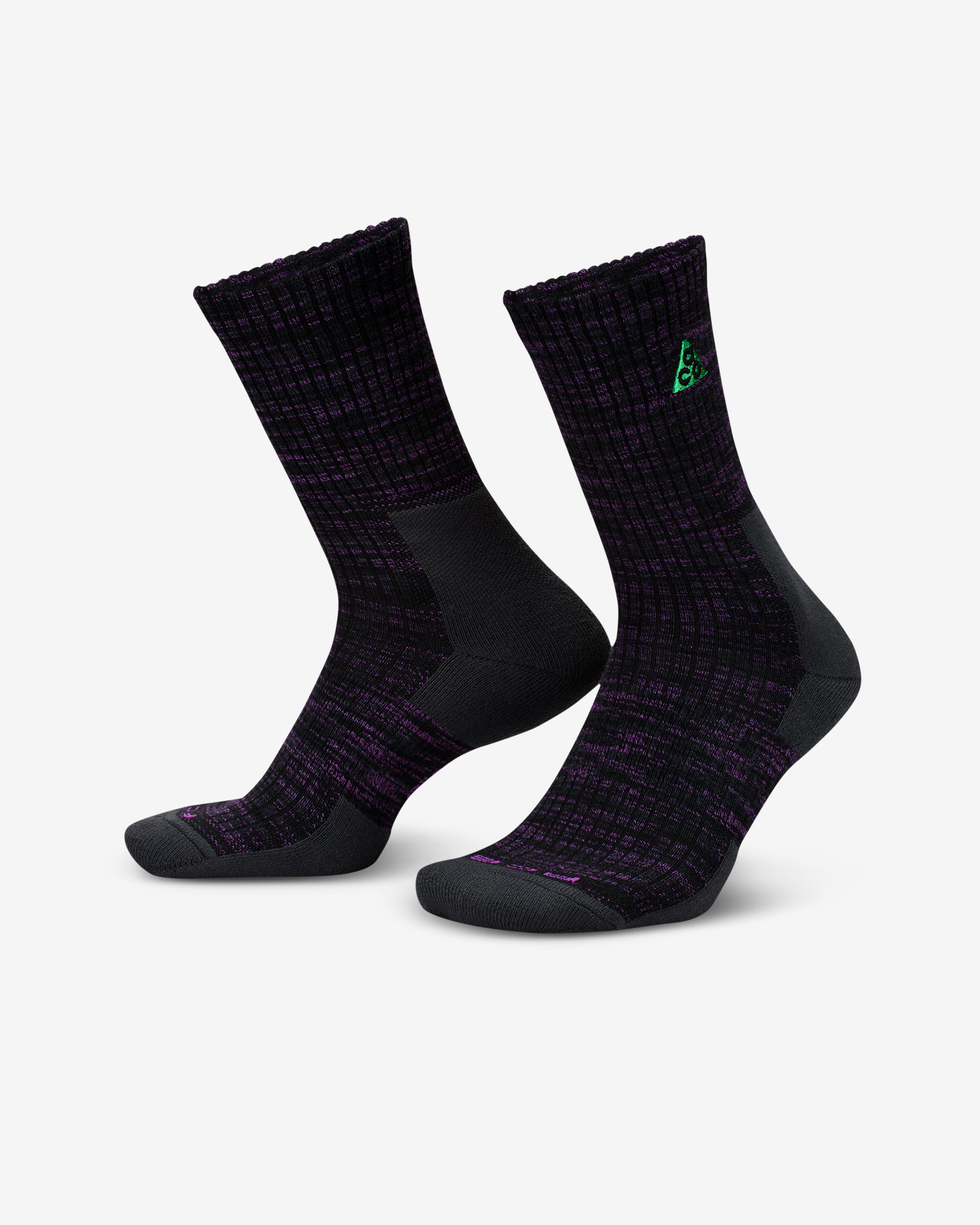 Nike ACG Everyday Cushioned Crew Socks (1 Pair) - Black/Anthracite/Vivid Purple/Black