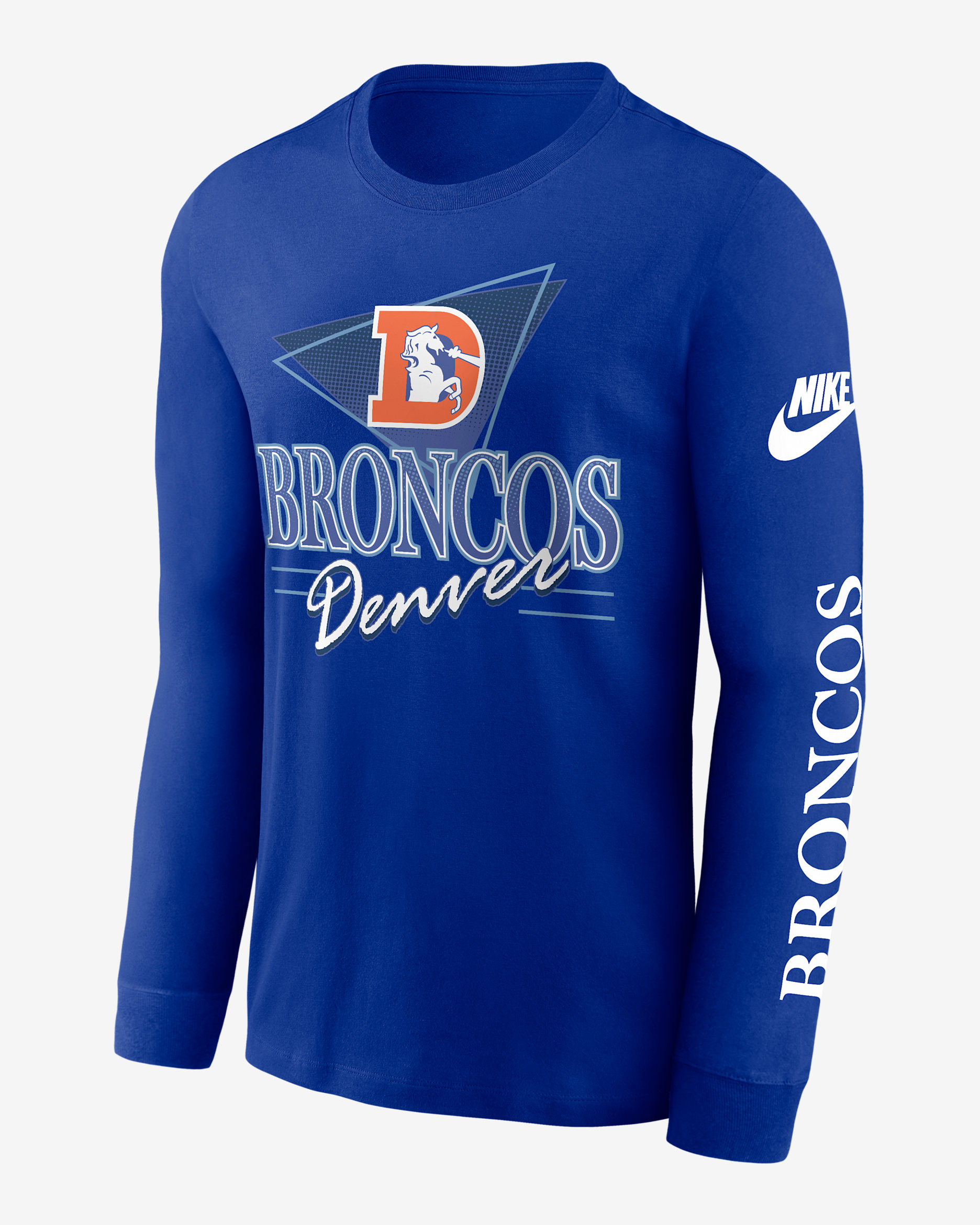 Denver Broncos Rewind Men's Nike NFL Long-Sleeve T-Shirt - Royal