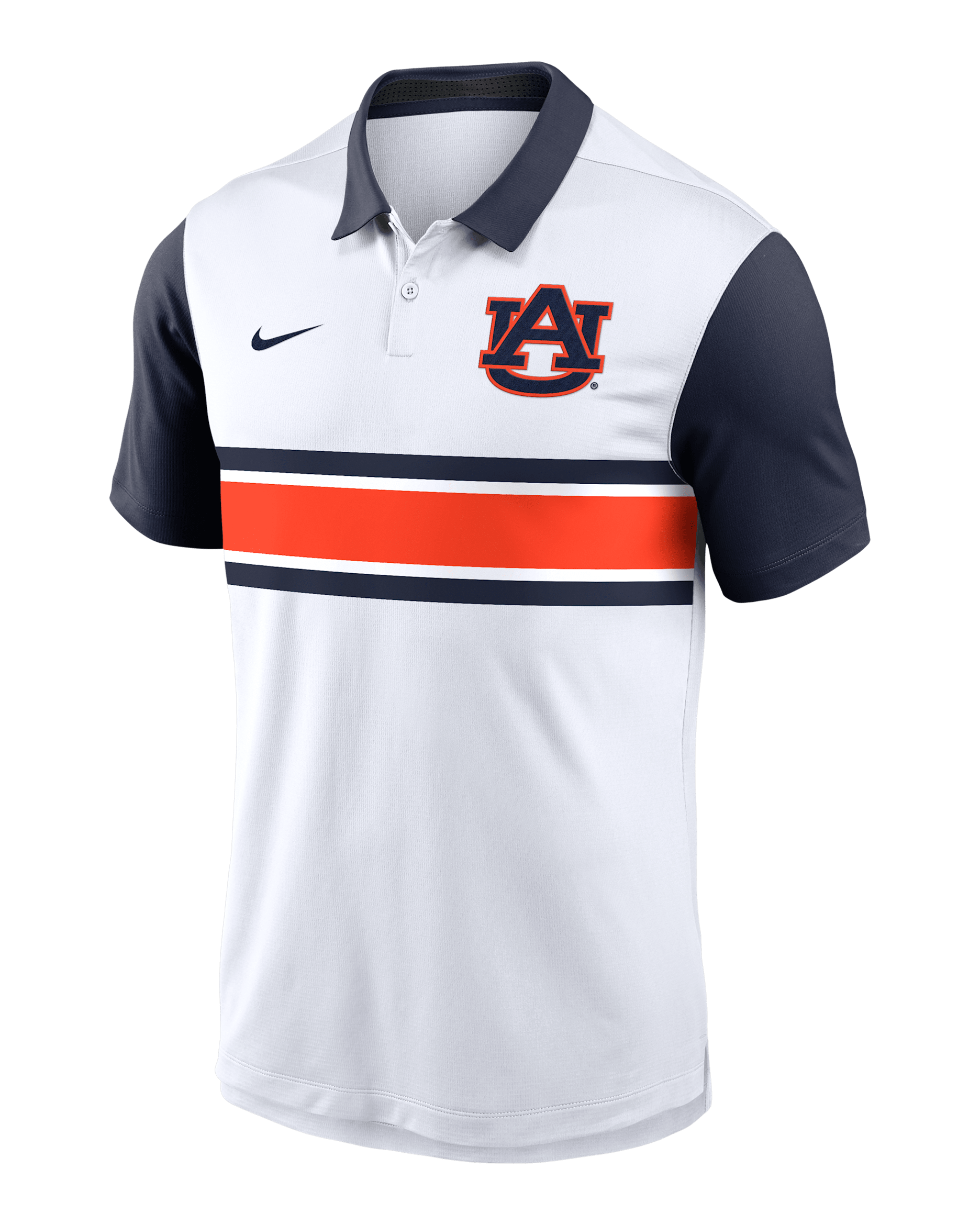 Auburn Primetime Vapor Pattern Men's Nike Dri-FIT College Polo - White
