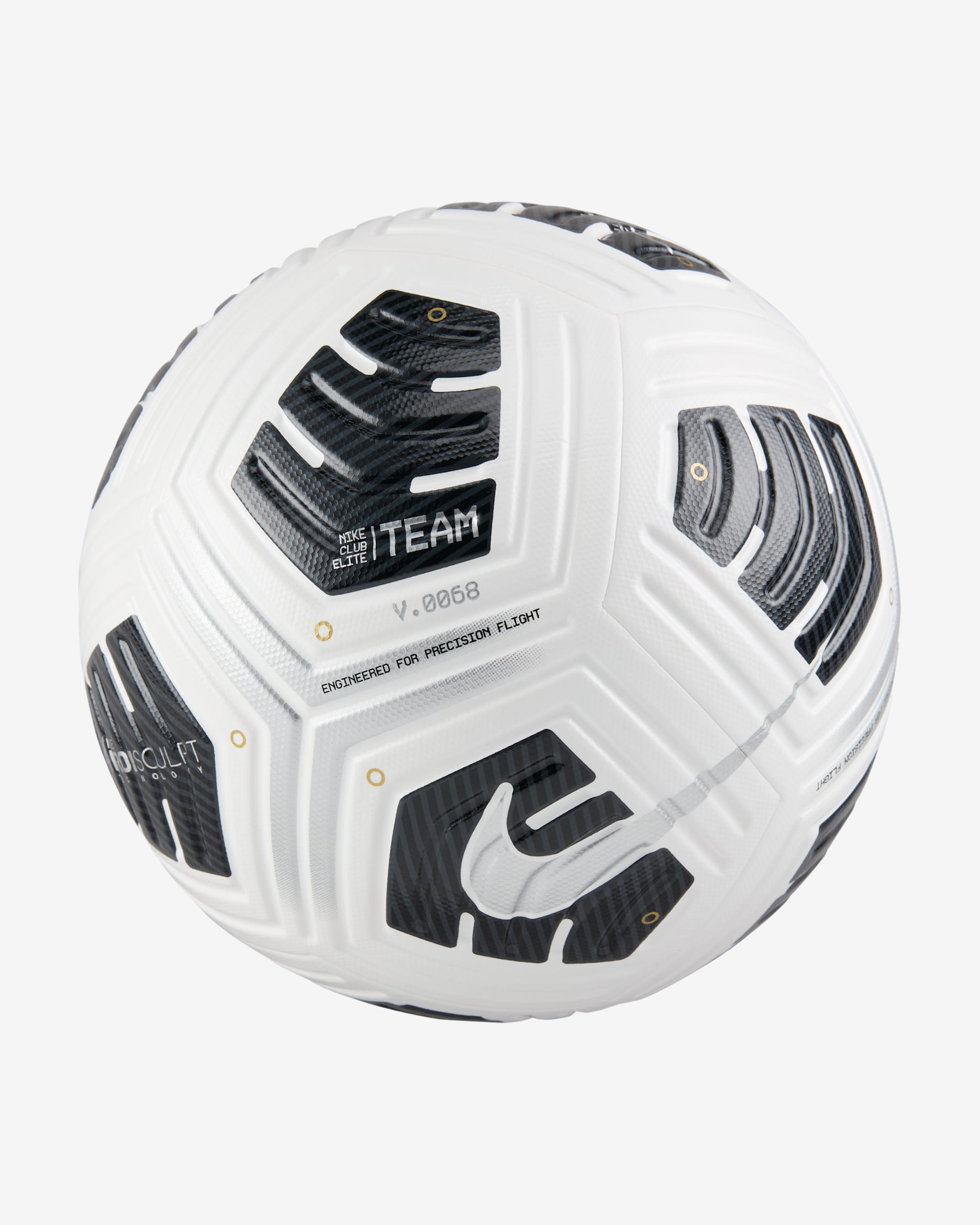 Nike Club Elite Soccer Ball - White/Black/Metallic Silver