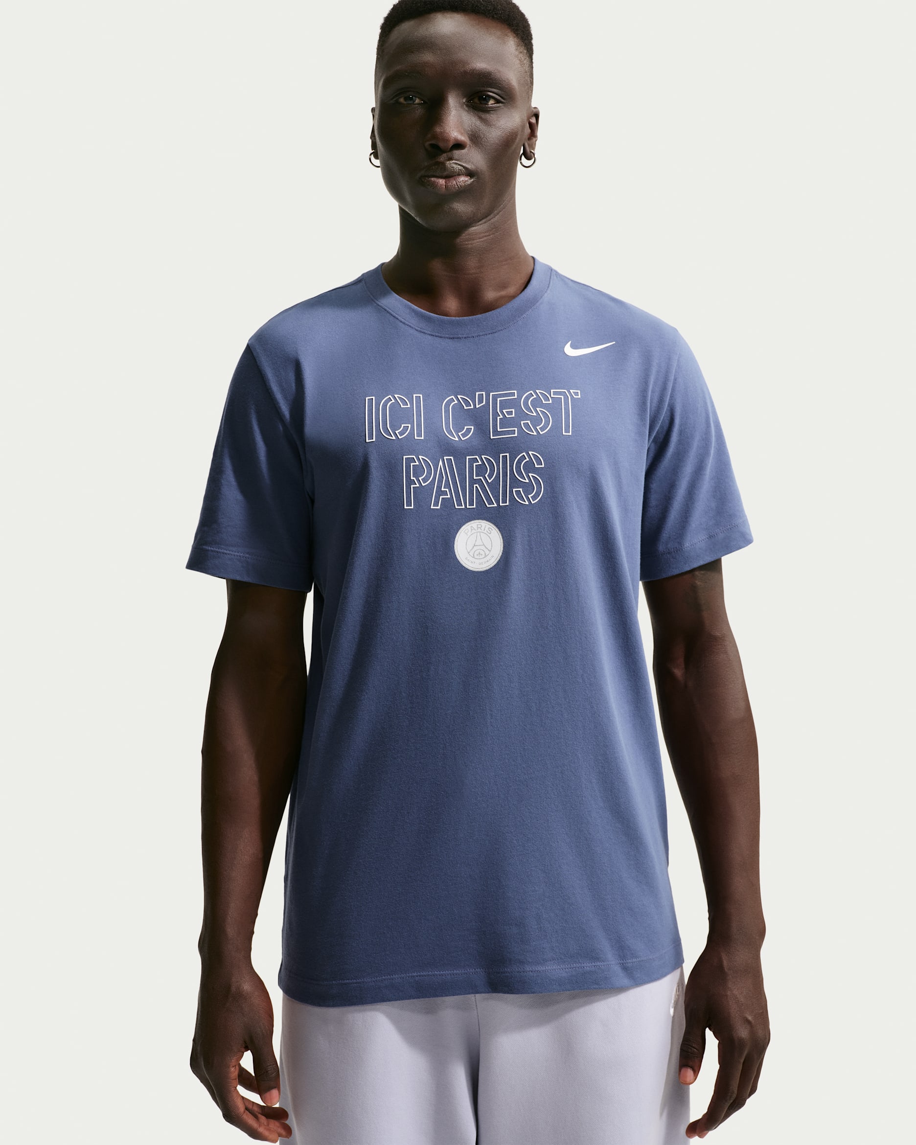 Paris Saint-Germain Men's Nike Soccer T-Shirt - Diffused Blue