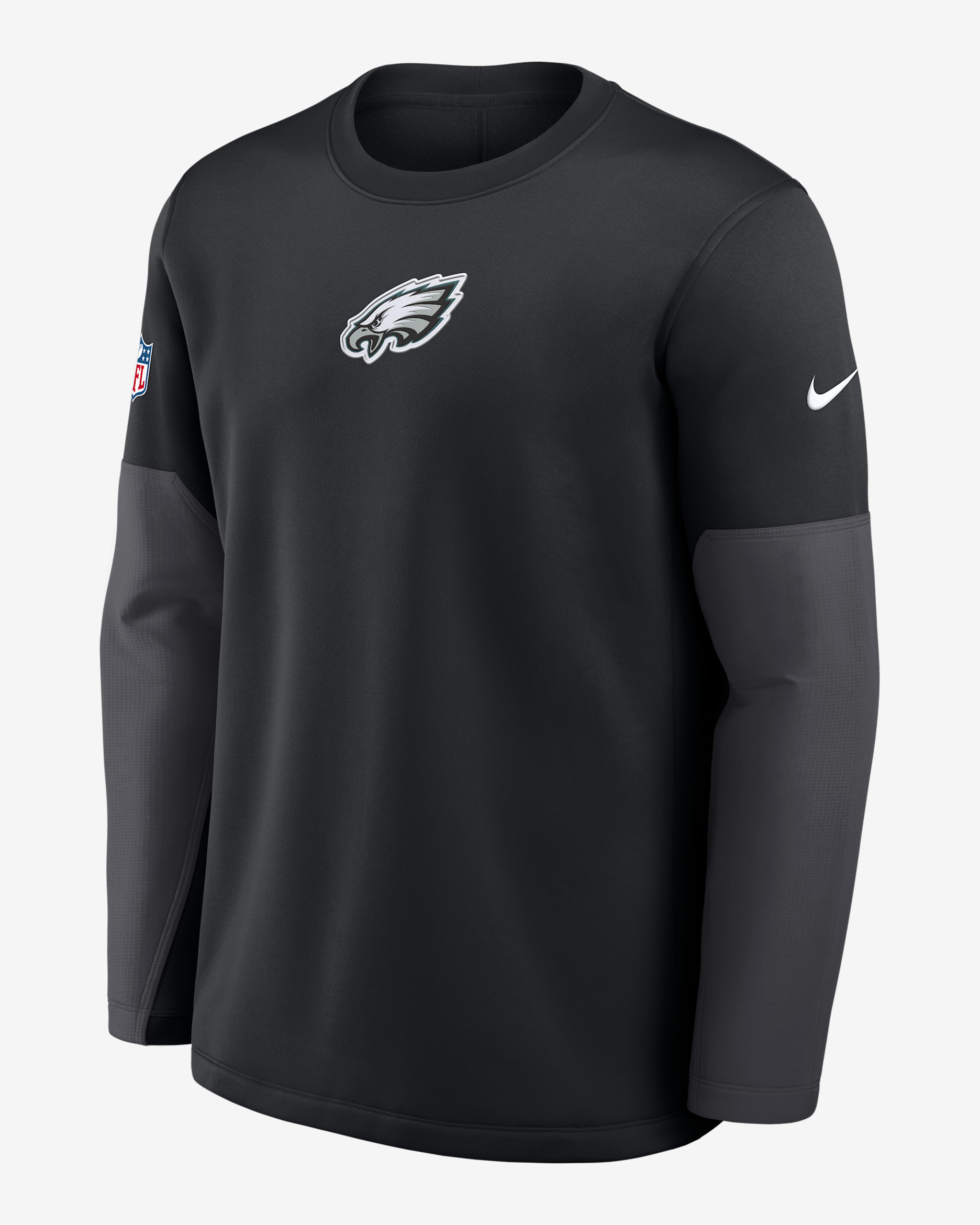 Philadelphia Eagles Scripted To Win Sideline Coach Men's Nike Therma-FIT NFL Long-Sleeve T-Shirt - Black