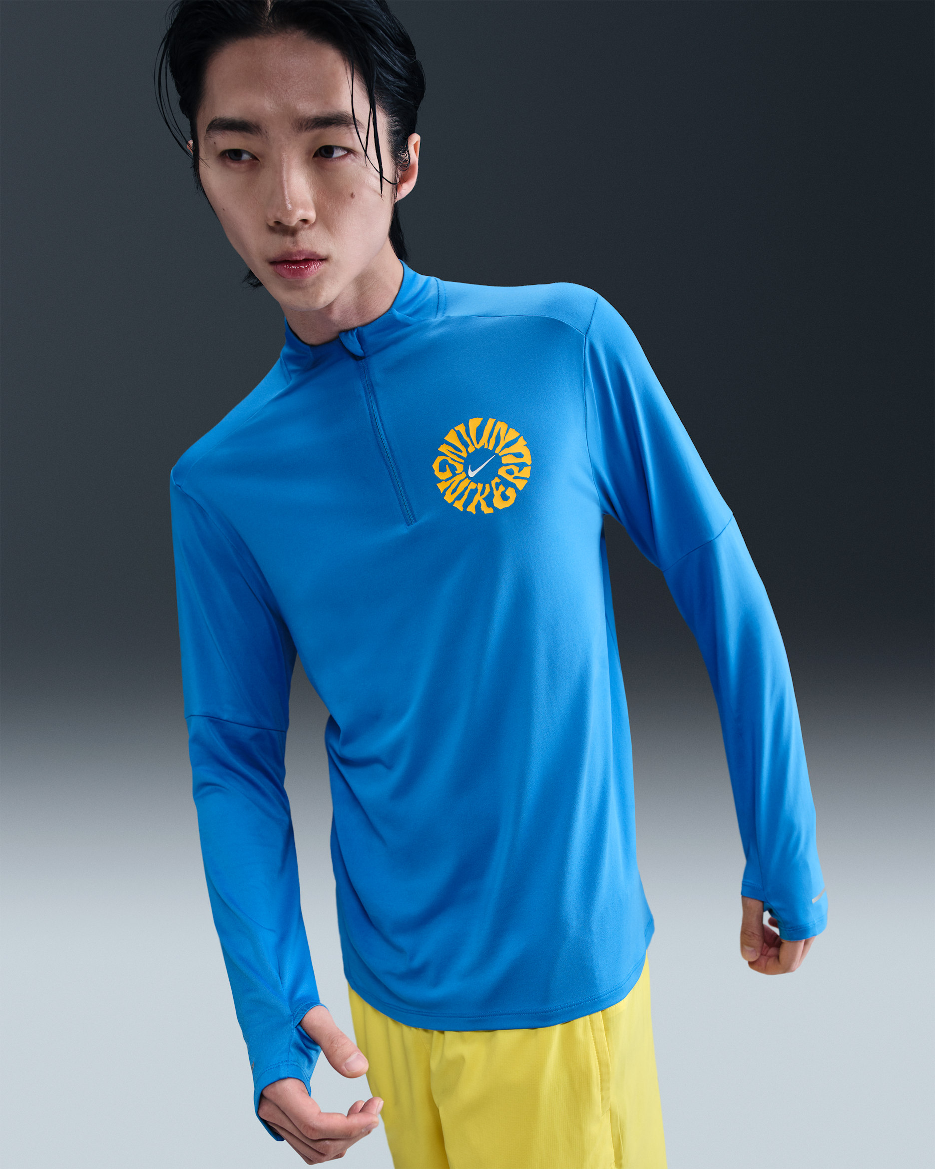 Nike Element Run Energy Men's Dri-FIT 1/4-Zip Running Top - Light Photo Blue/Summit White