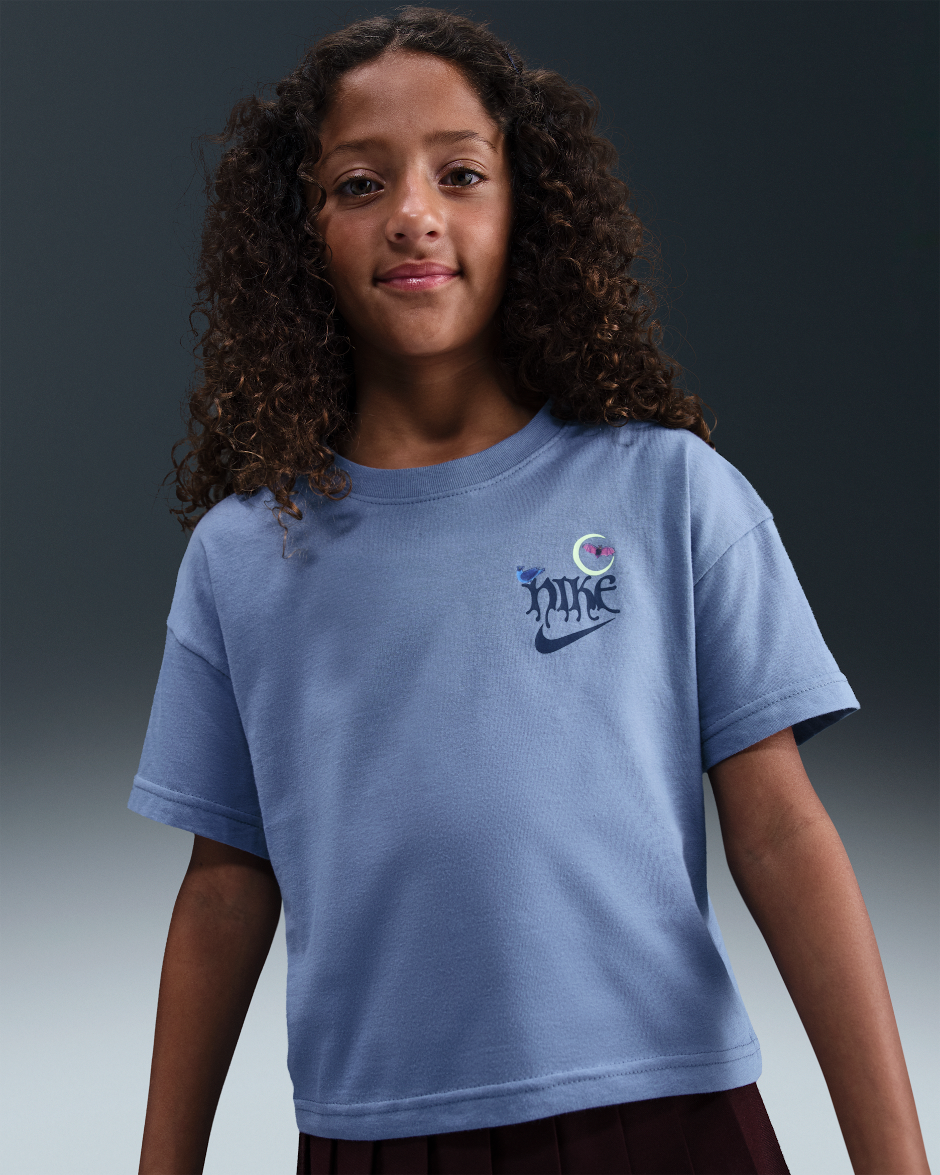 Nike Sportswear Big Kids' (Girls') T-Shirt - World Indigo