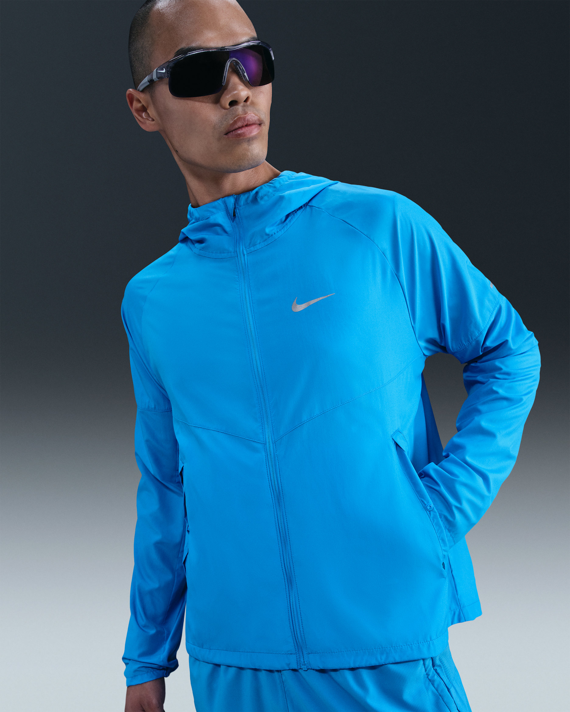 Nike Repel Miler Men's Running Jacket - Blue Hero/Blue Hero
