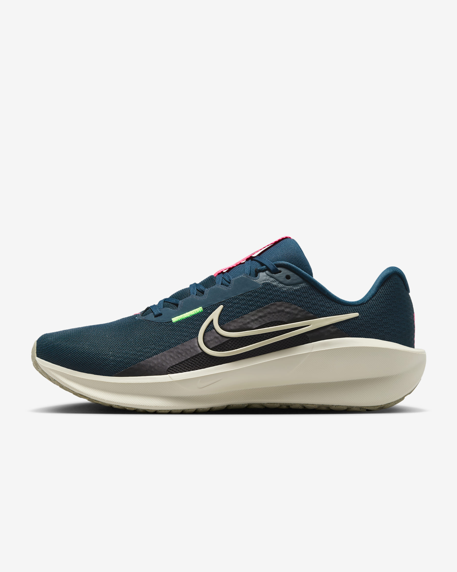 Nike Downshifter 13 Men's Road Running Shoes - Armoury Navy/Green Strike/Black/Desert Khaki