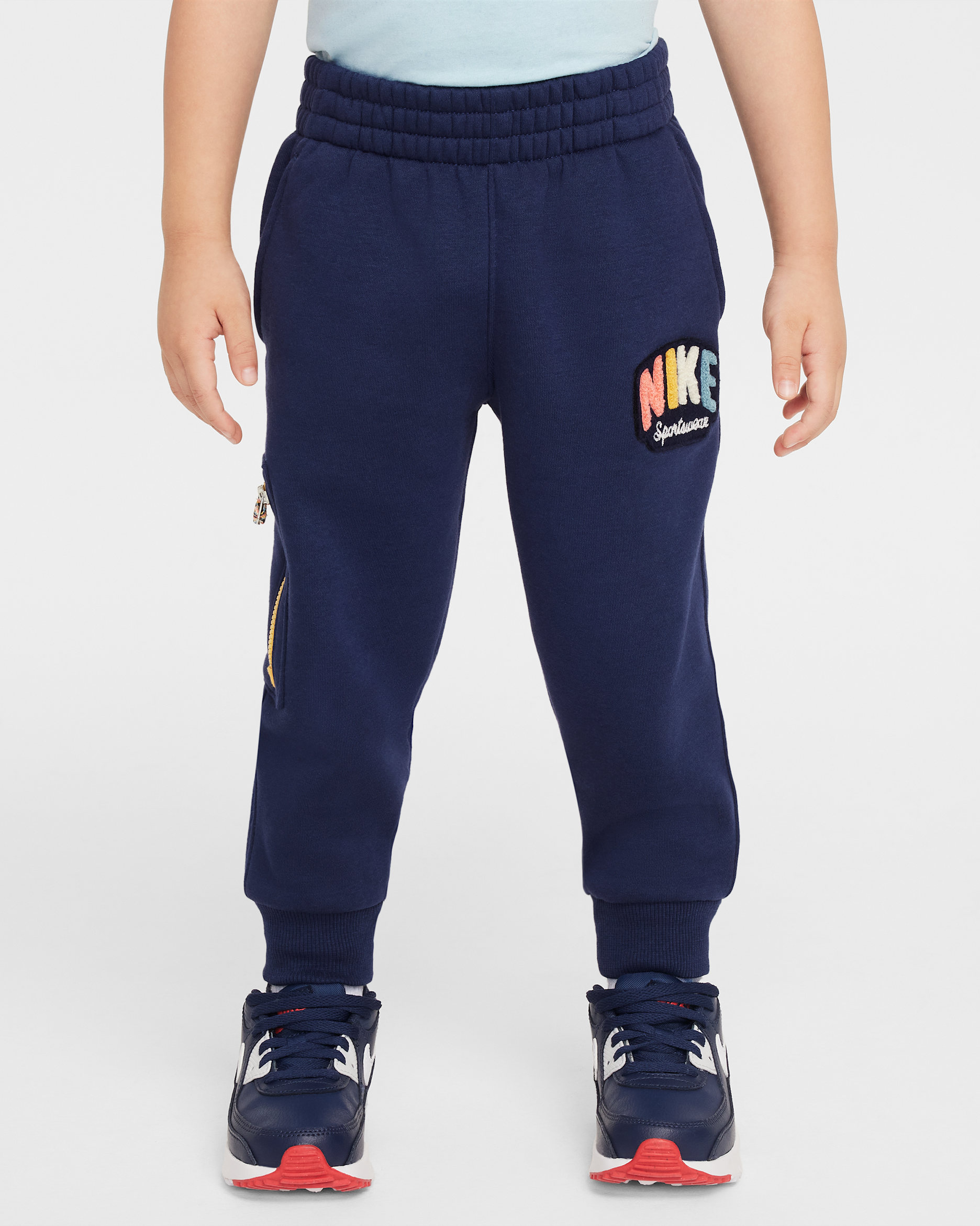 Pants de tejido Fleece para infantil Nike Sportswear Powder Play - Azul marino medianoche