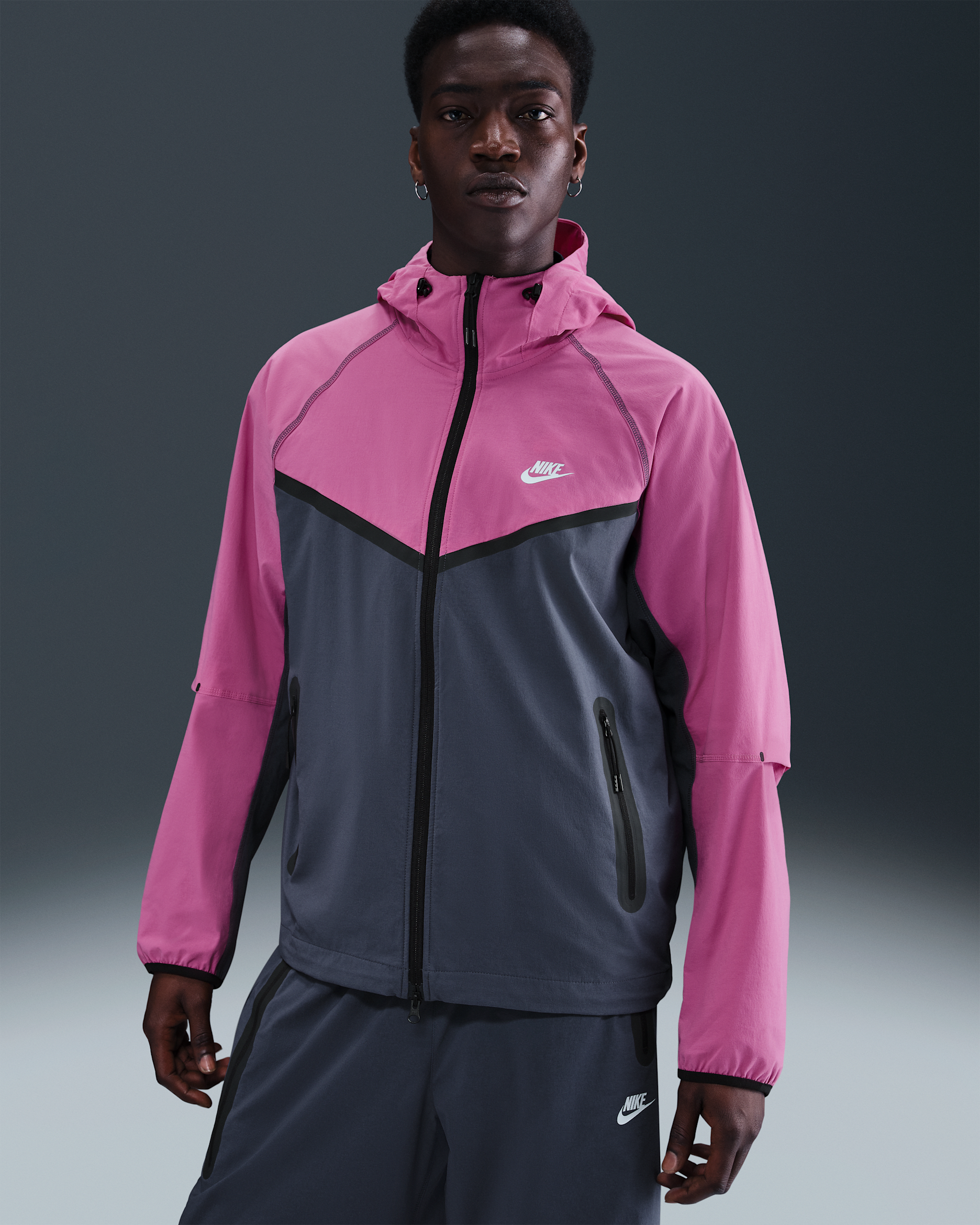 Nike Tech Jaqueta de teixit Woven - Home - Thunder Blue/Cosmic Fuchsia/Negre