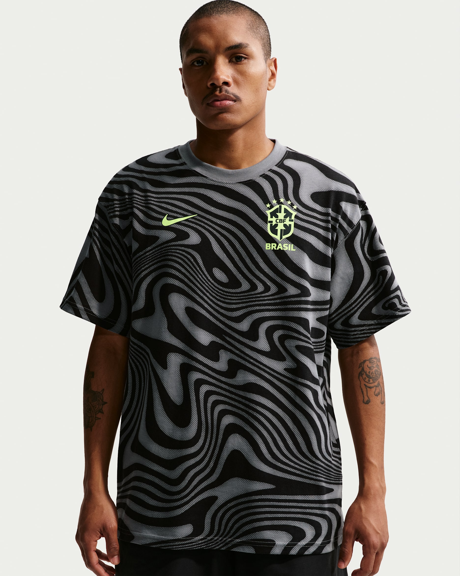 Playera de fútbol Nike para hombre Brazil - Gris acero oscuro