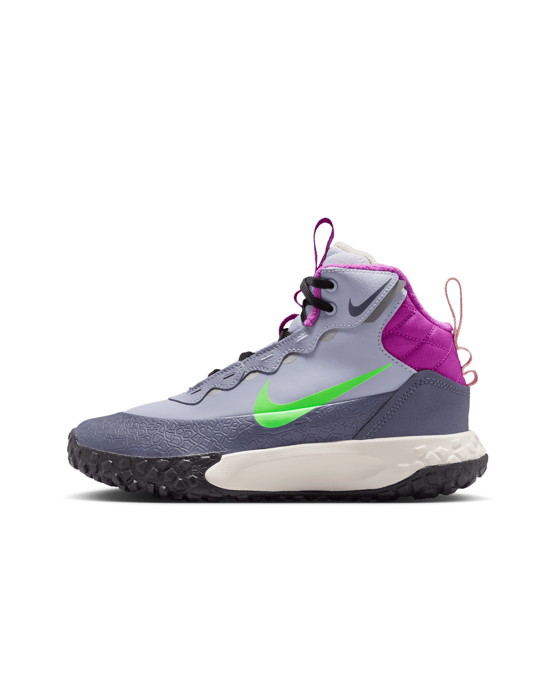 Botas para niños grandes Nike Terrascout - Fantasma/Carbón claro/Morado vivo/Verde strike