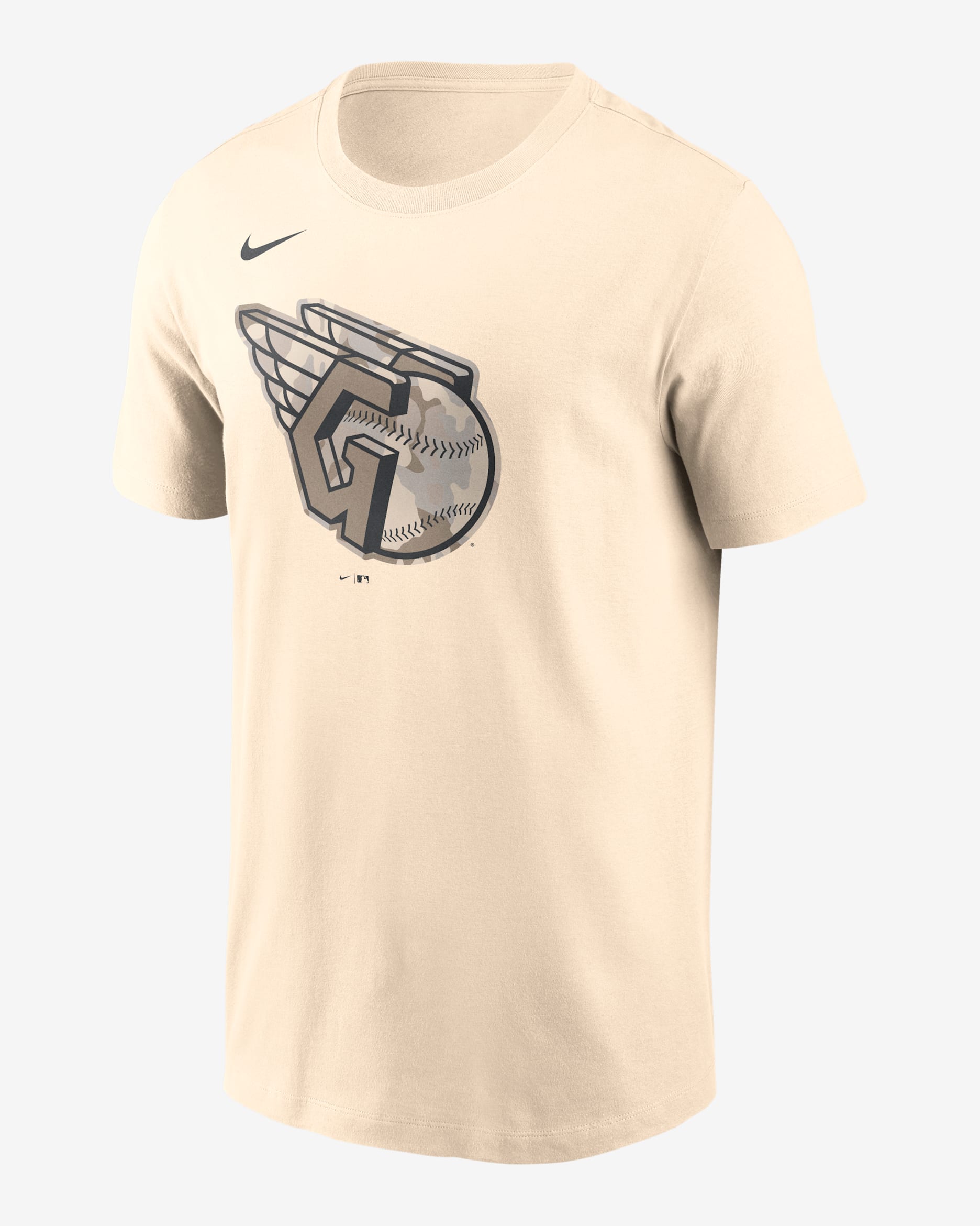 Cleveland Guardians Camo Men's Nike MLB T-Shirt - Cream